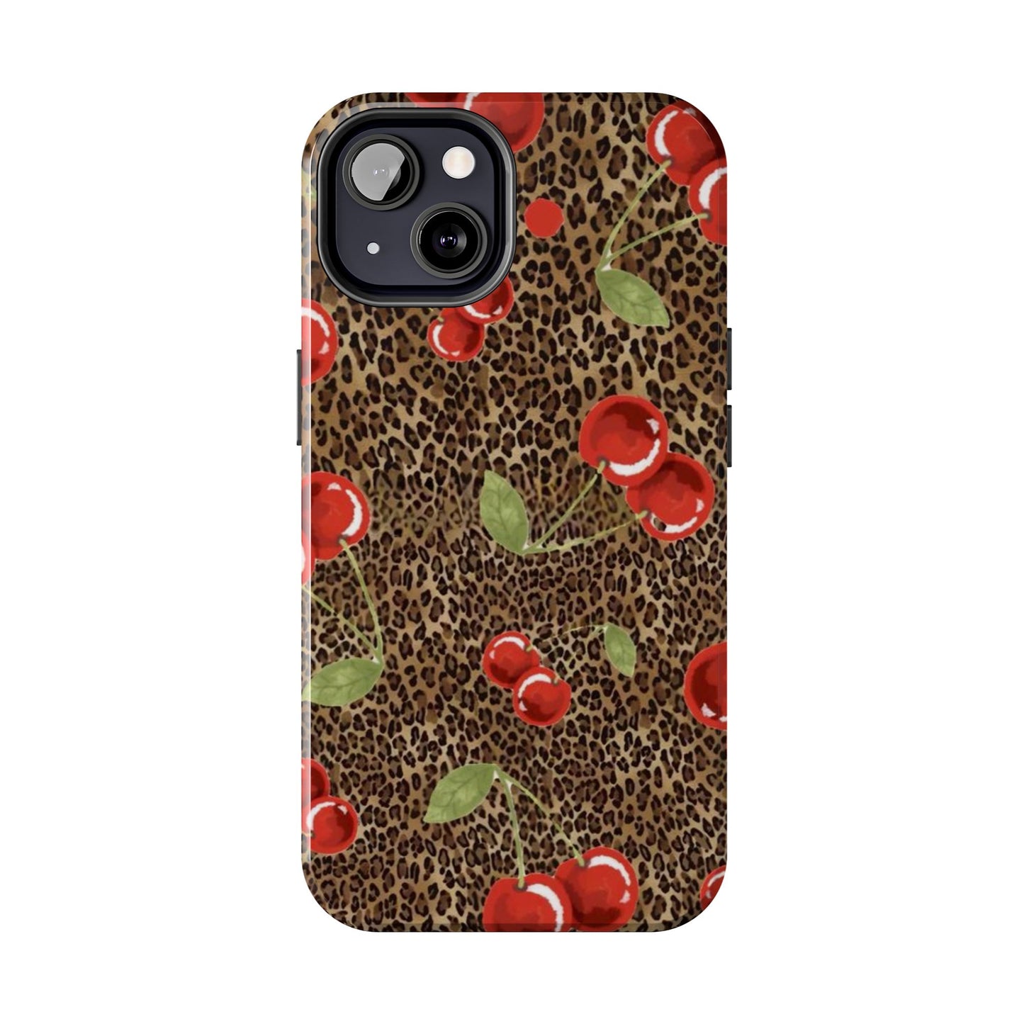 Leopard Cherries iPhone Case