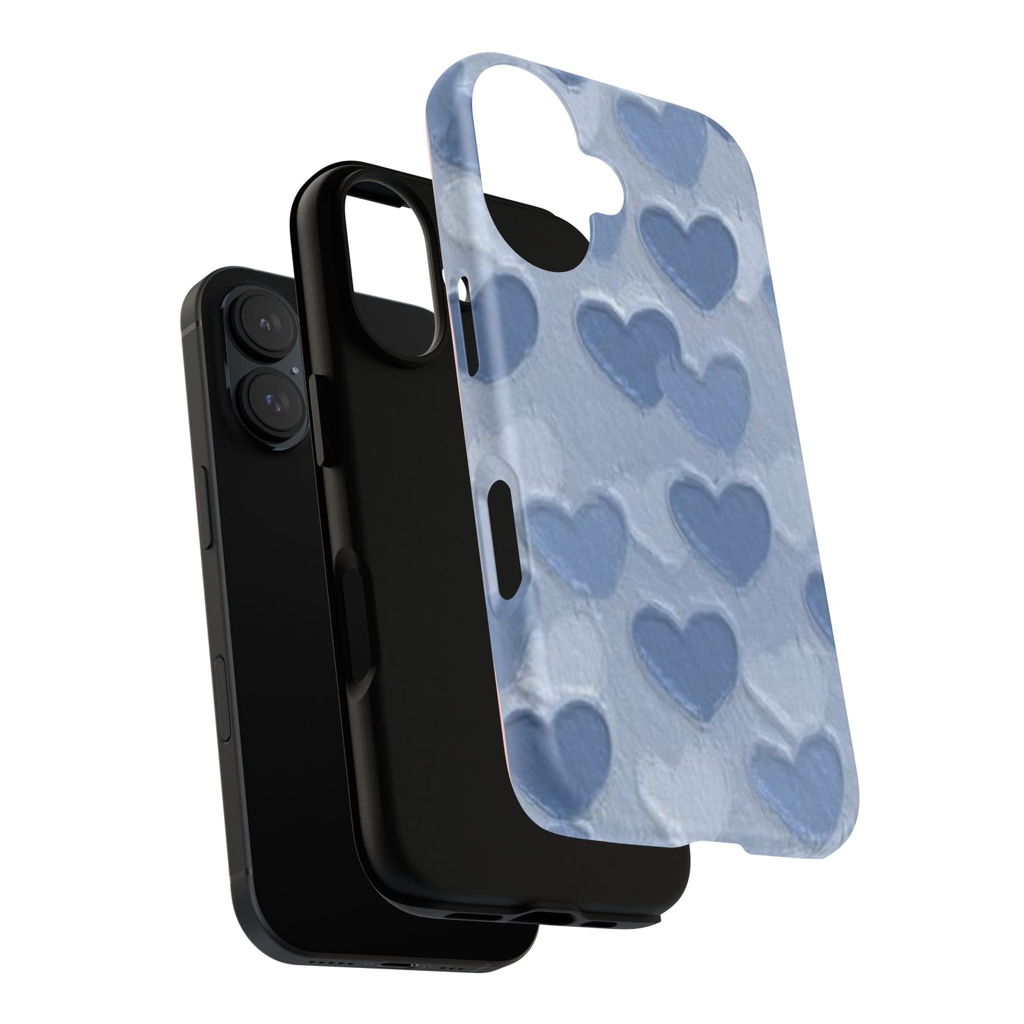 Blue Heart Chalk Wall Phone Case