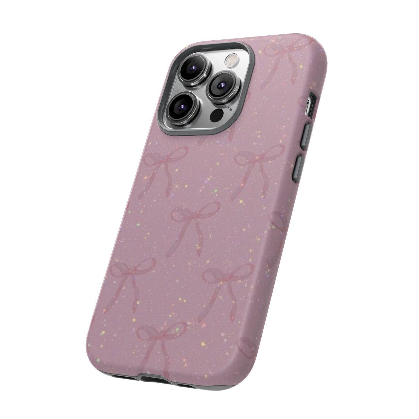 Pink Sparkly Bow Phone Case