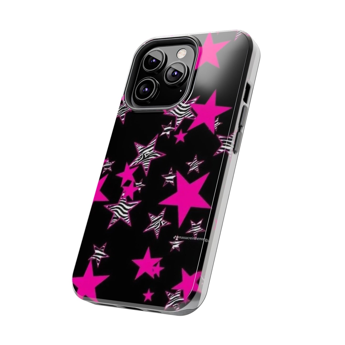 Pink & Zebra Stars iPhone Case