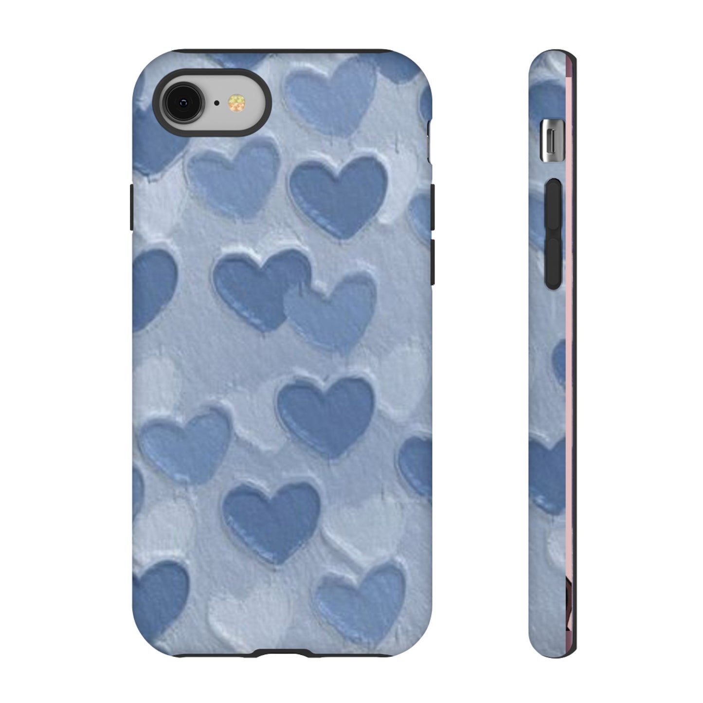 Blue Heart Chalk Wall Phone Case