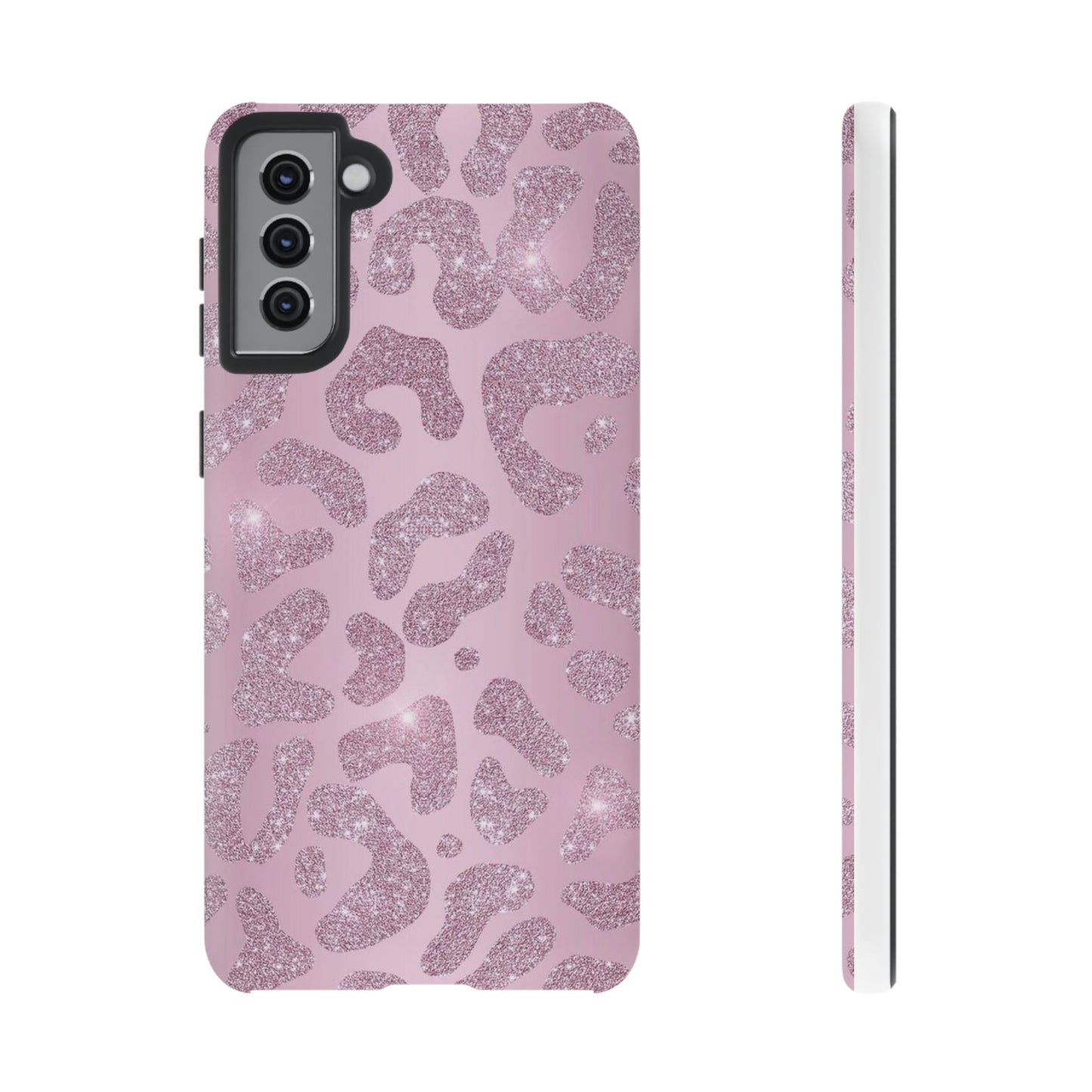 Pink Glitter Cheetah iPhone Case