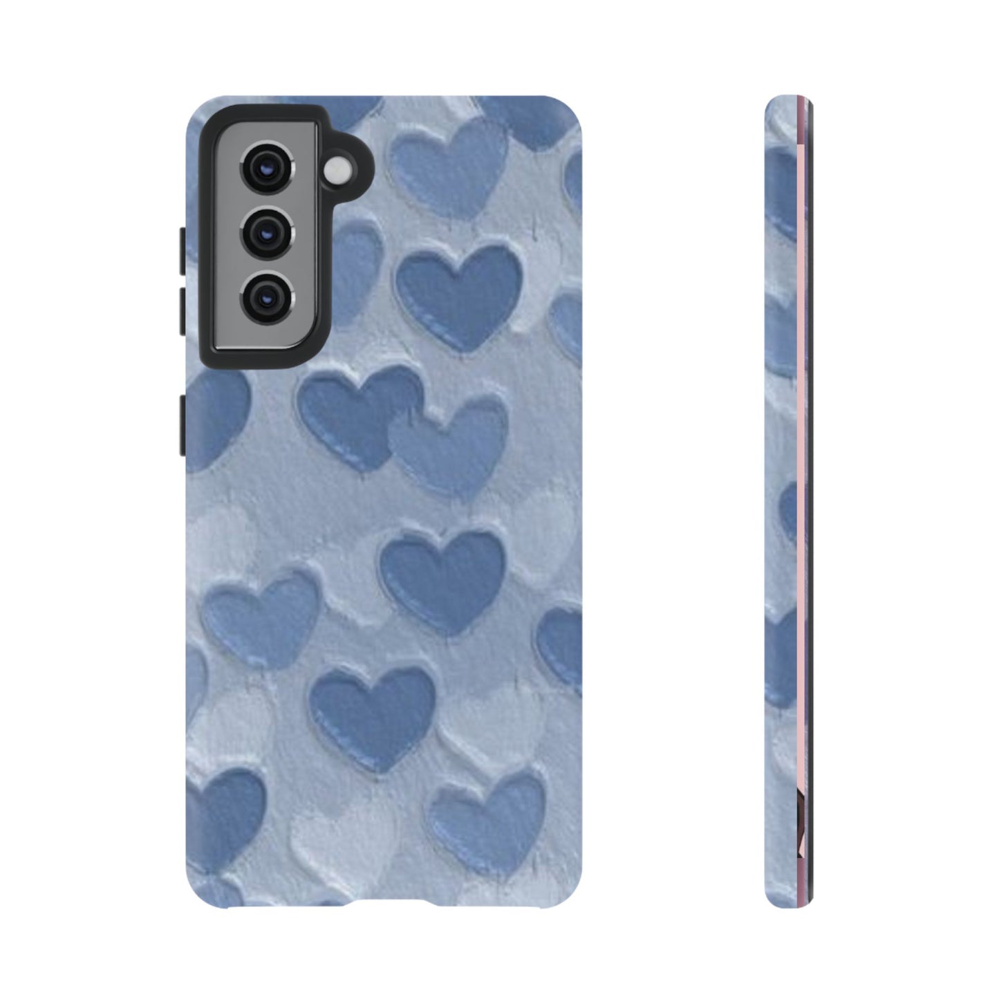 Blue Heart Chalk Wall Phone Case