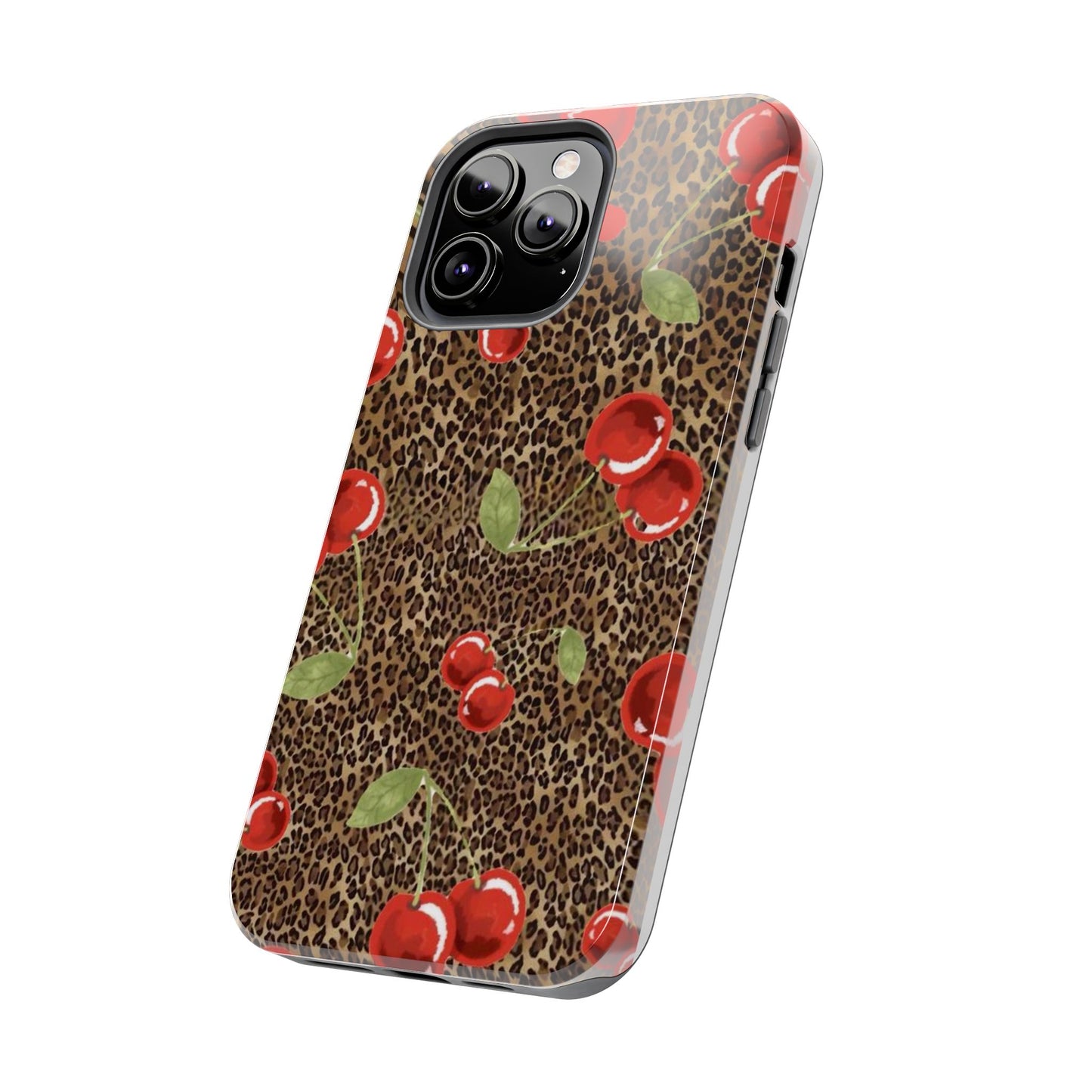 Leopard Cherries iPhone Case