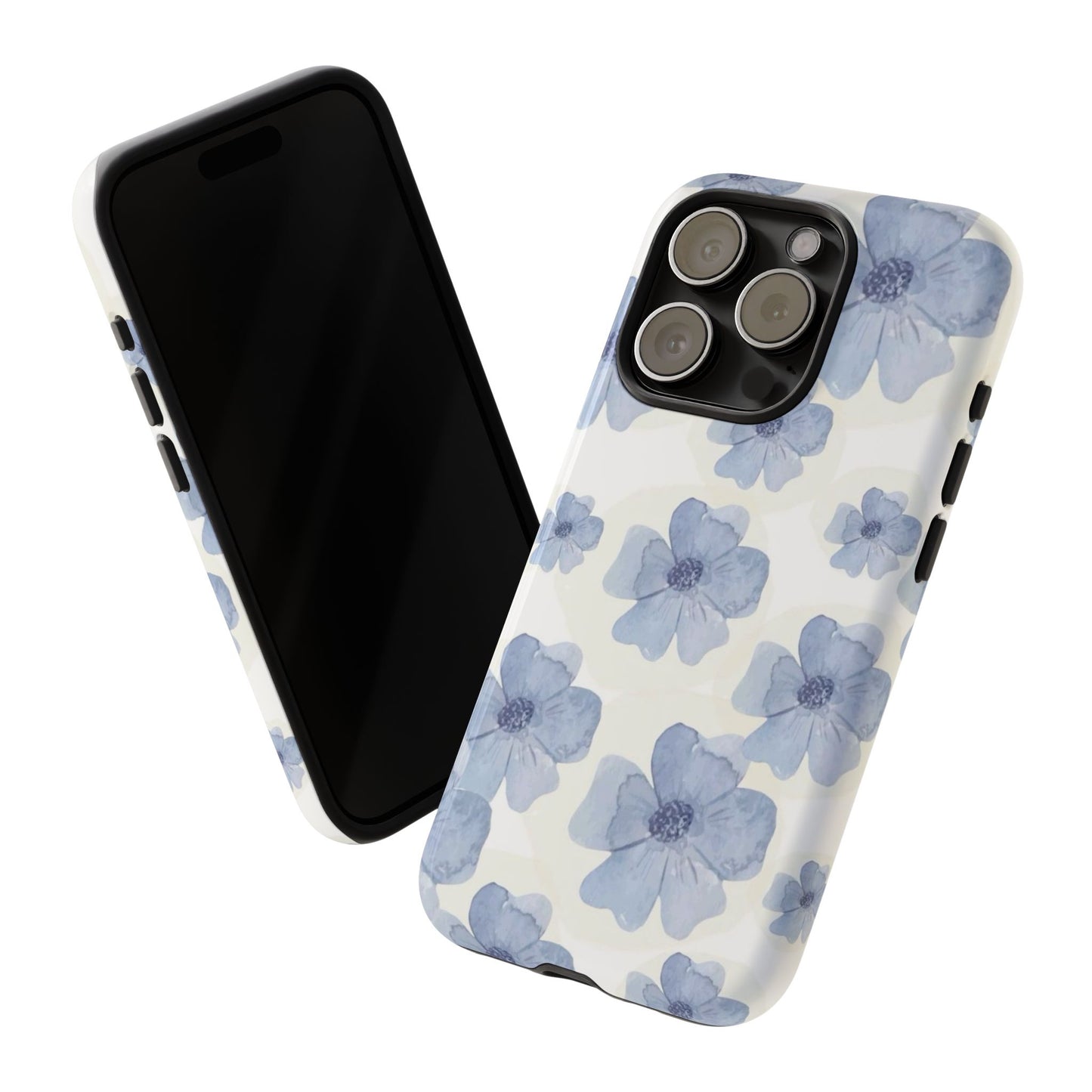 Blue Watercolor Flower iPhone Case