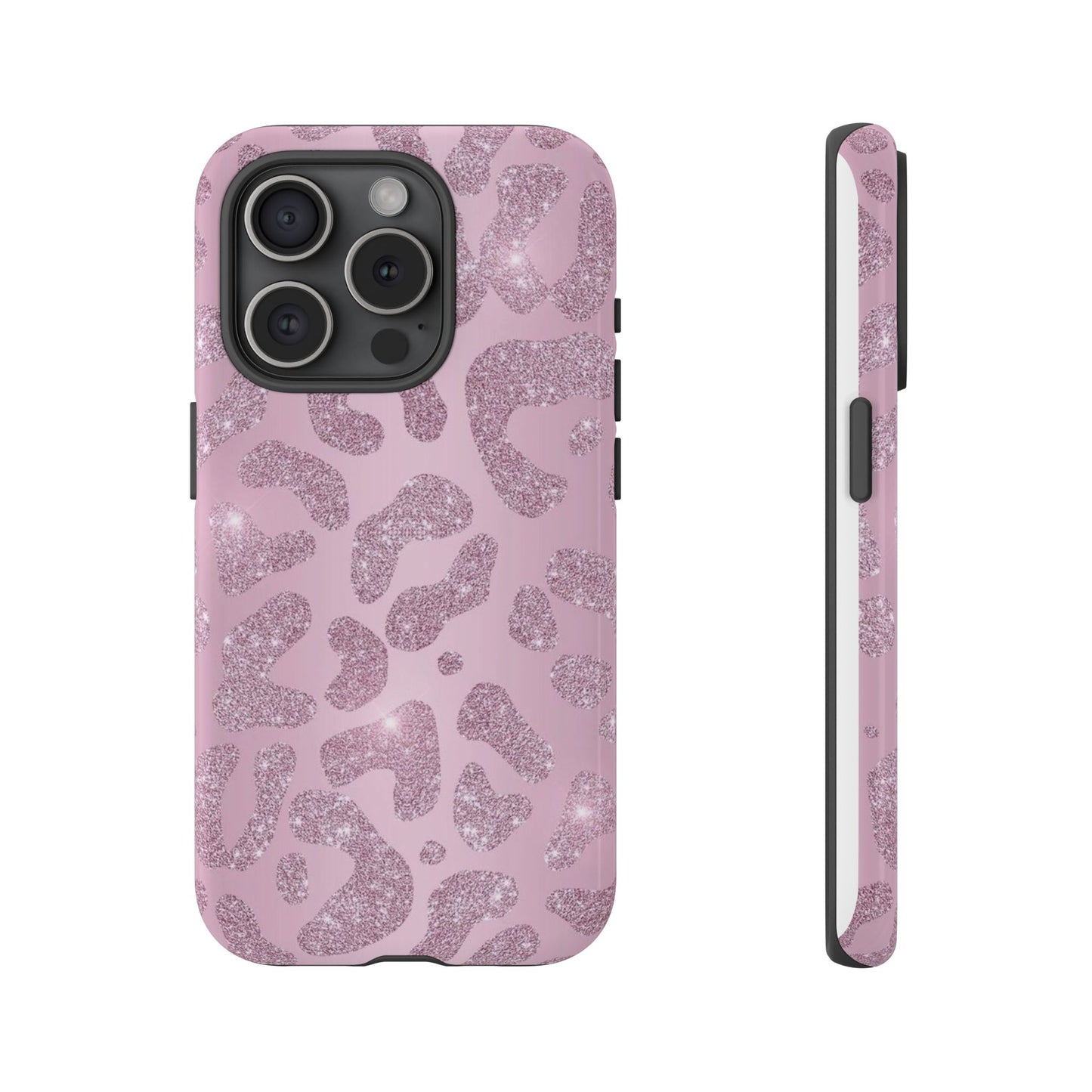 Pink Glitter Cheetah iPhone Case