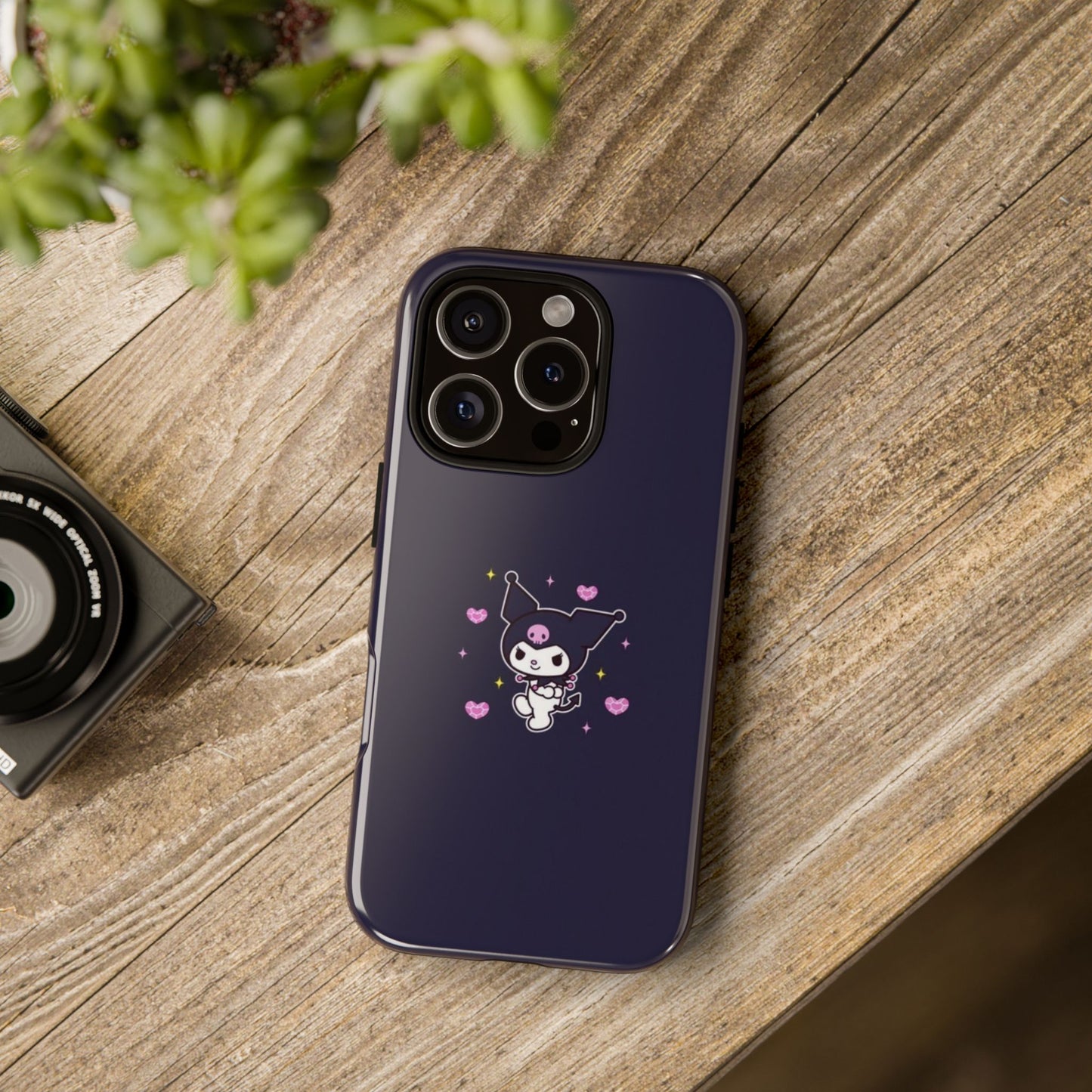 Navy Kuromi Hearts Phone Case