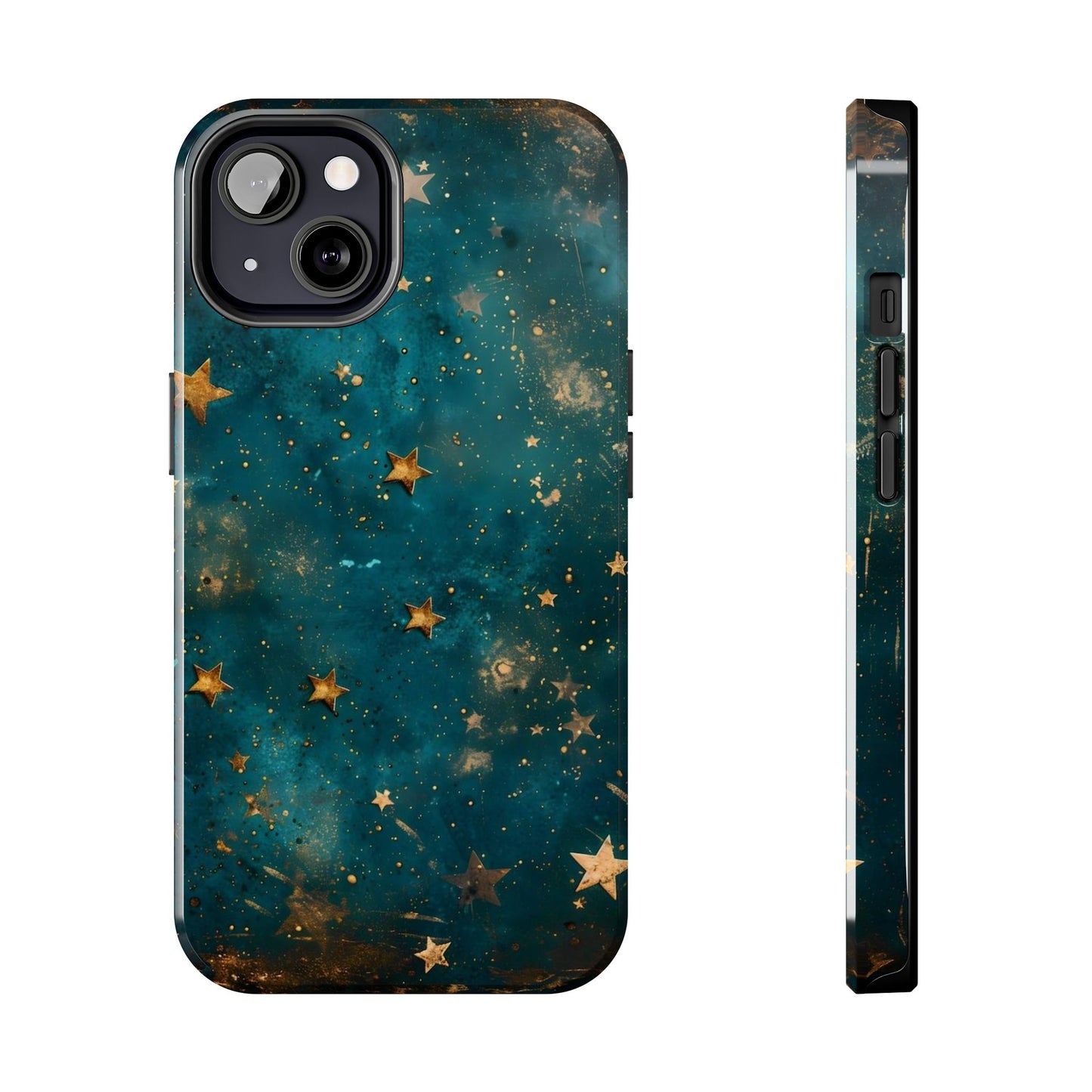 Golden Celestial Stars iPhone Case