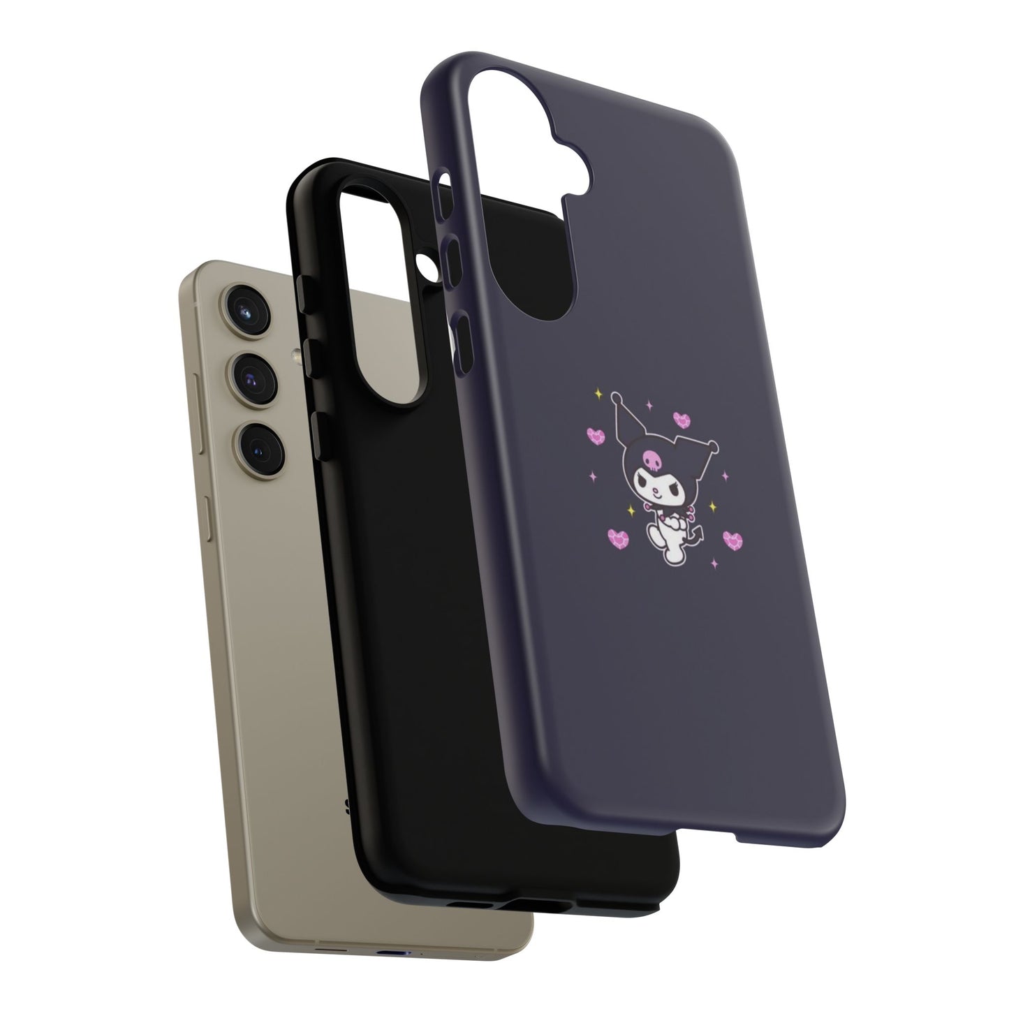 Navy Kuromi Hearts Phone Case