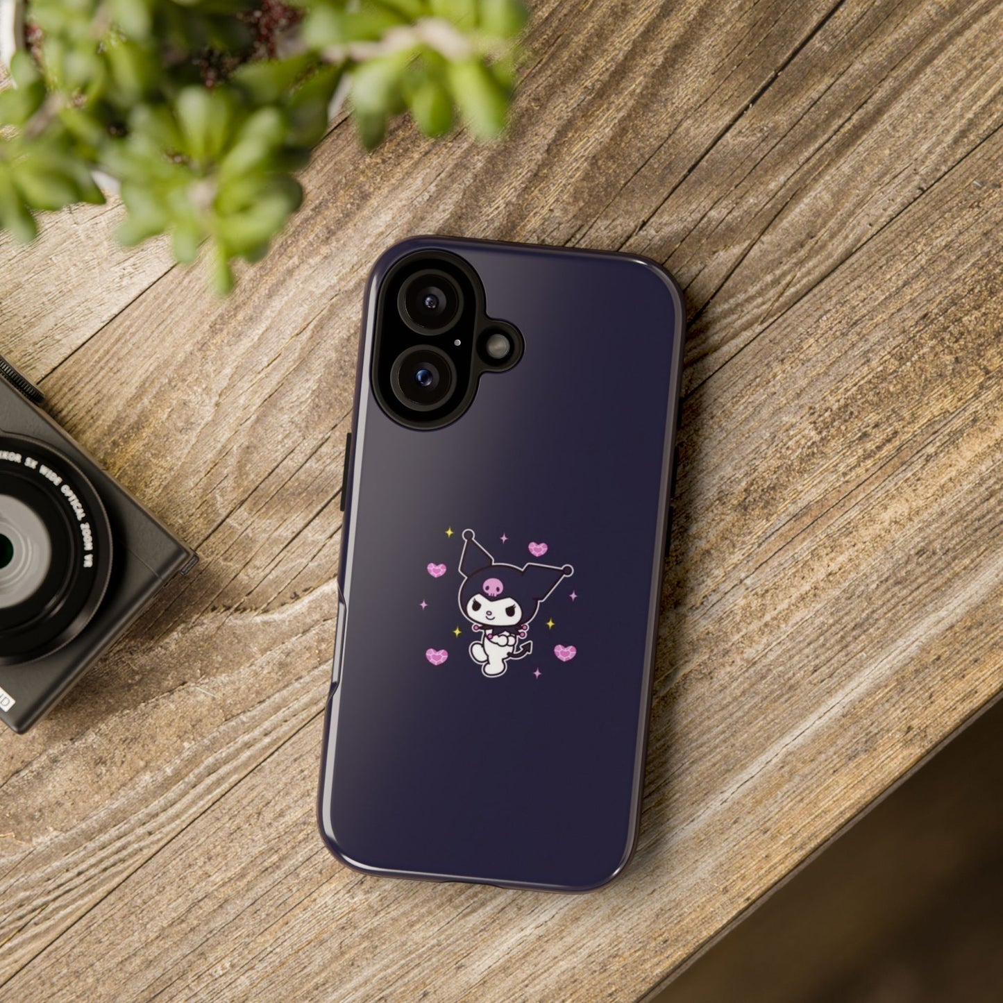 Navy Kuromi Hearts Phone Case