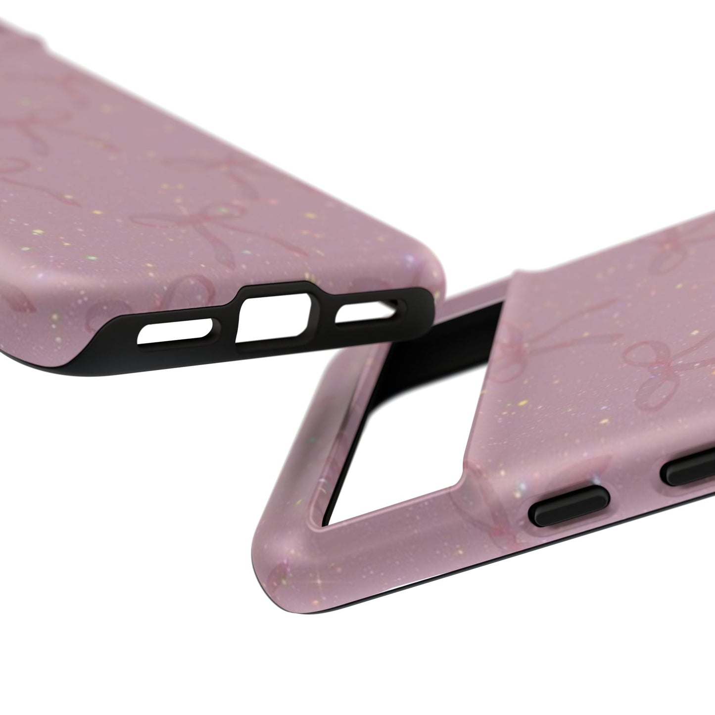 Pink Sparkly Bow Phone Case