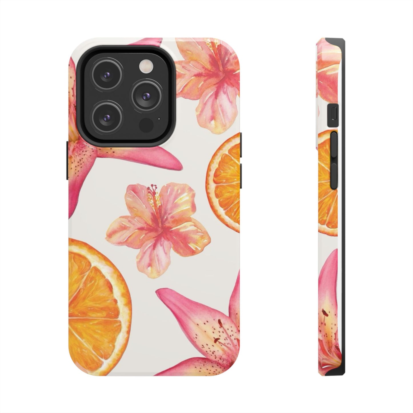 Orange Hibiscus iPhone Case