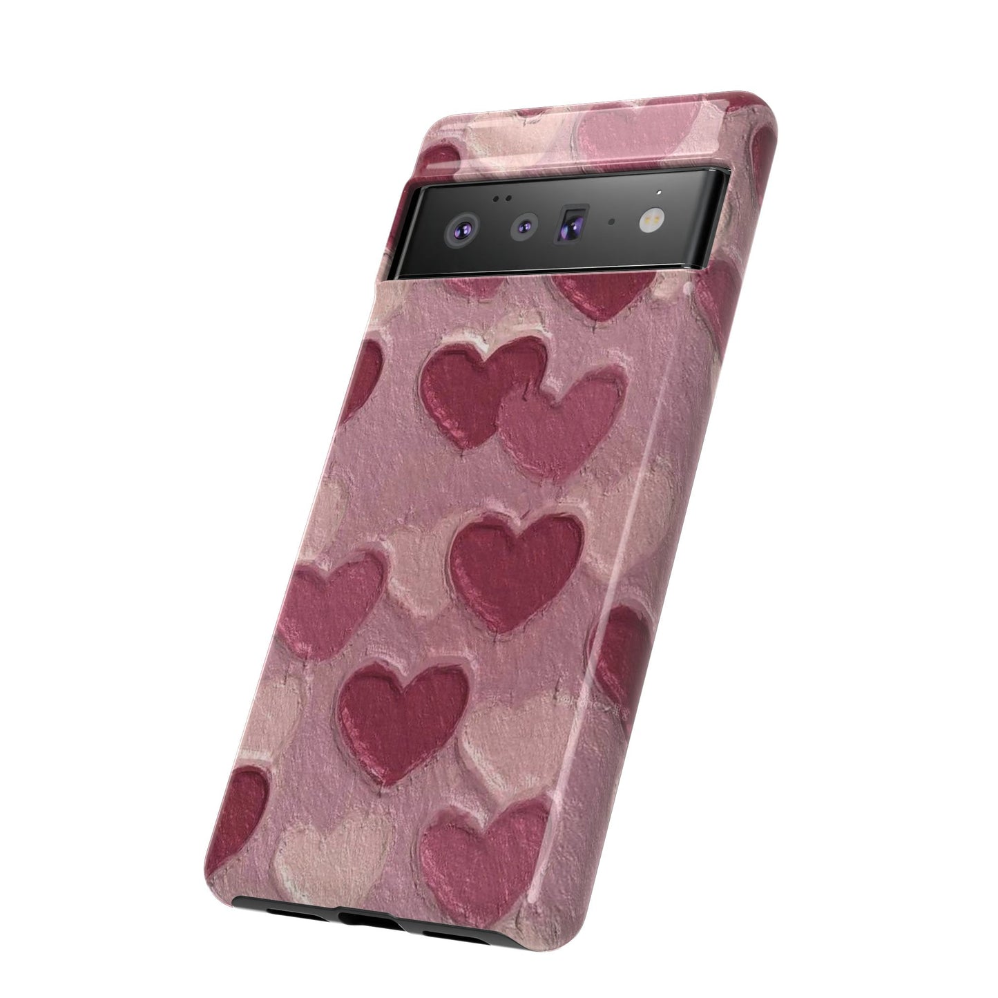 Pink Heart Chalk Wall Phone Case