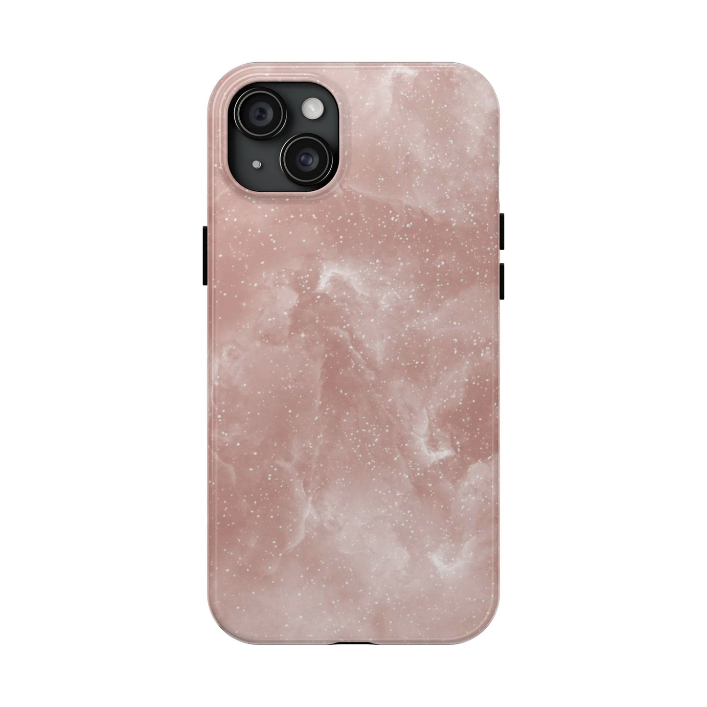 Rose Quartz Glitter Marble iPhone Case