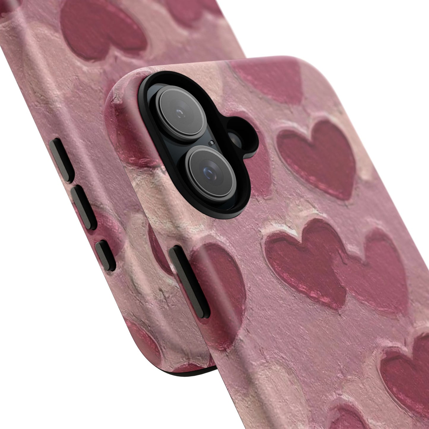 Pink Heart Chalk Wall Phone Case