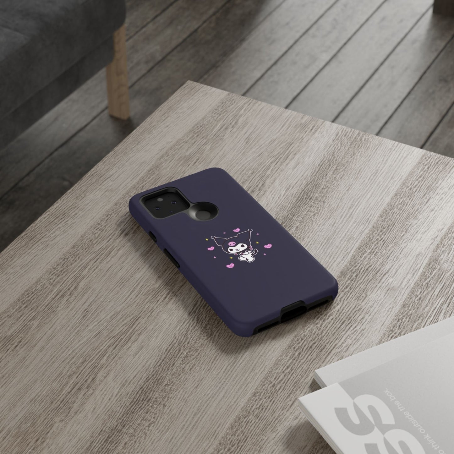 Navy Kuromi Hearts Phone Case