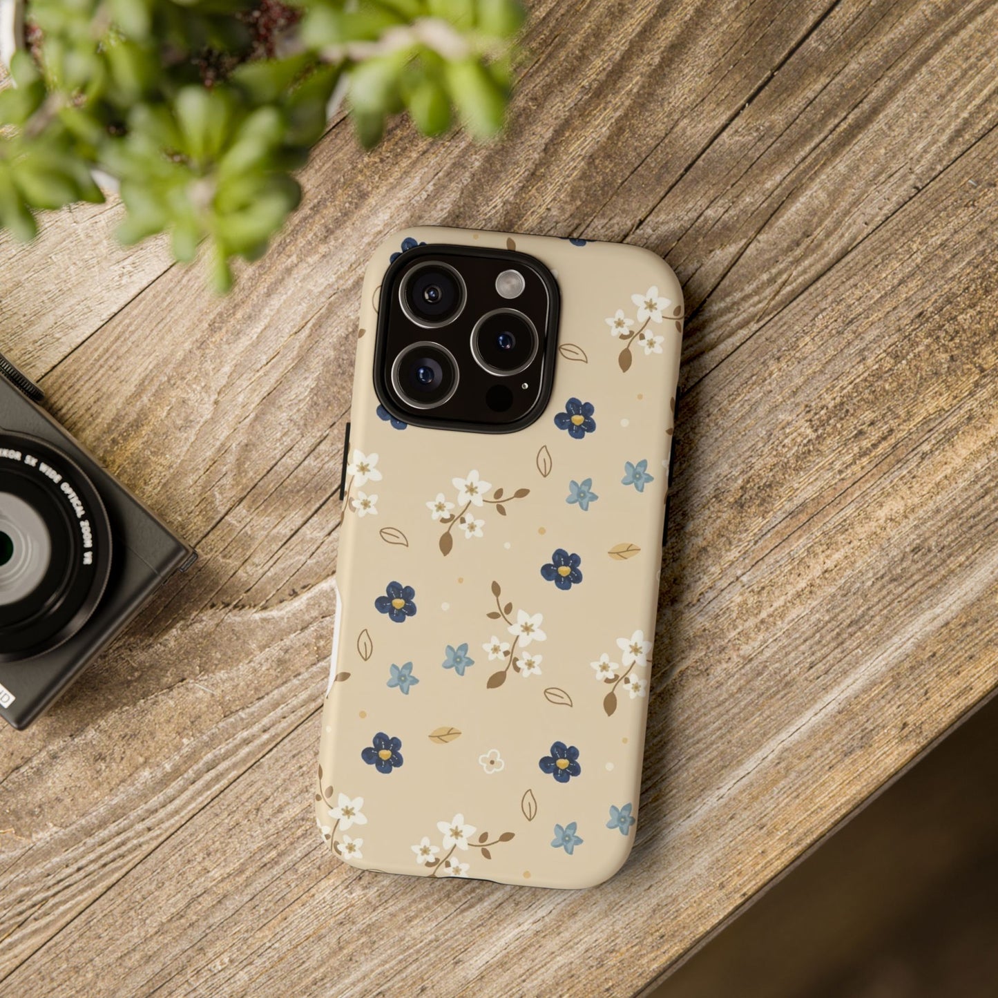 Navy Daisy Phone Case