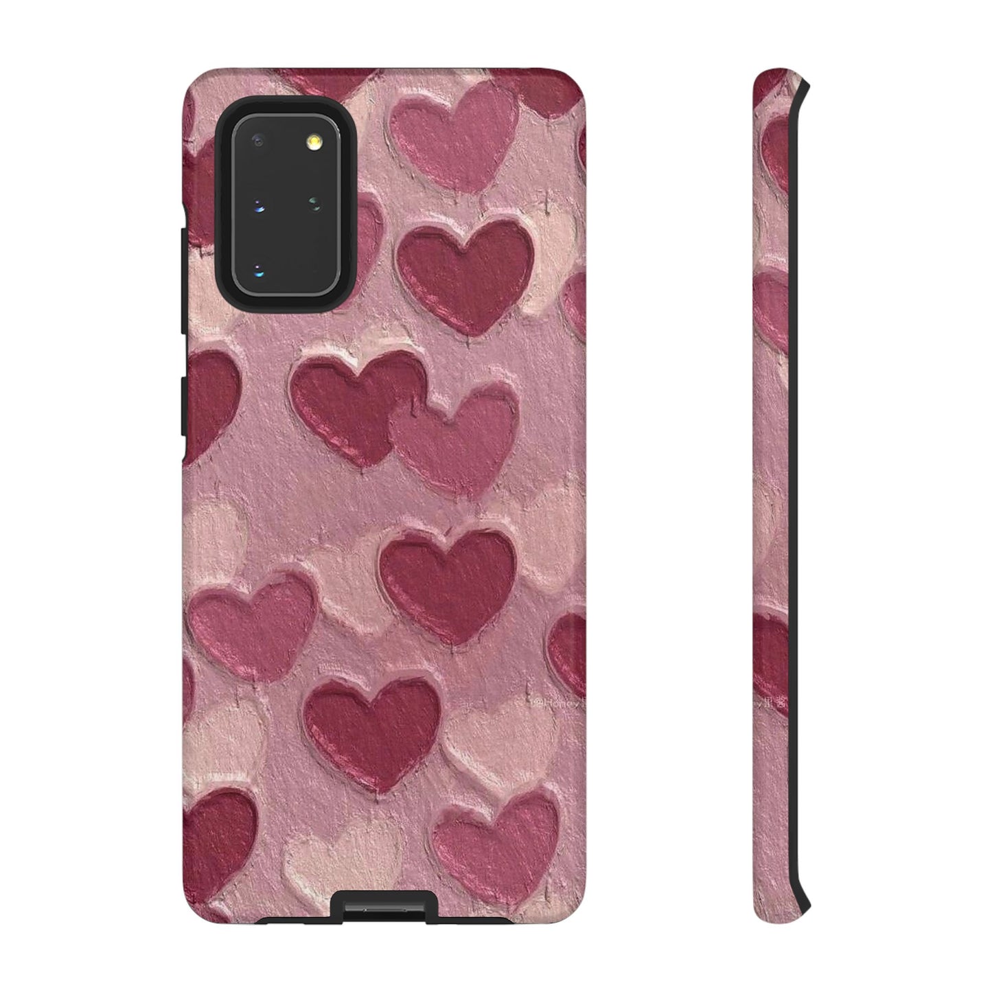 Pink Heart Chalk Wall Phone Case