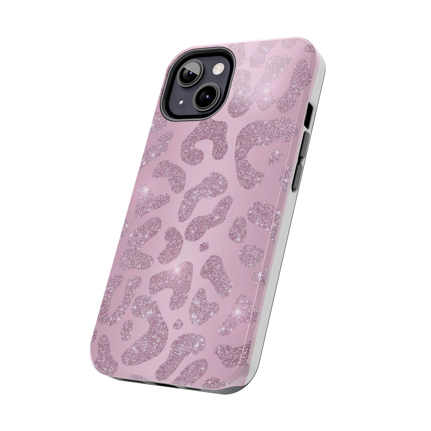 Pink Glitter Cheetah iPhone Case