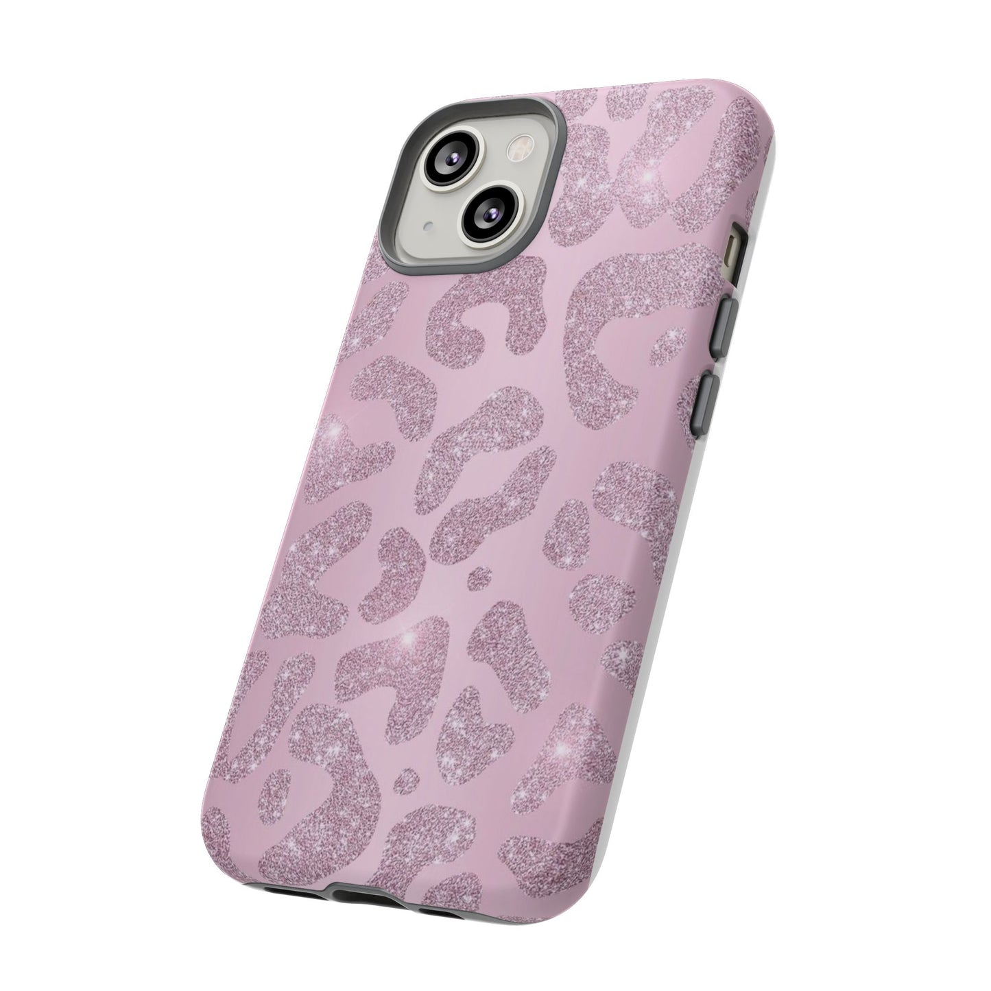 Pink Glitter Cheetah iPhone Case