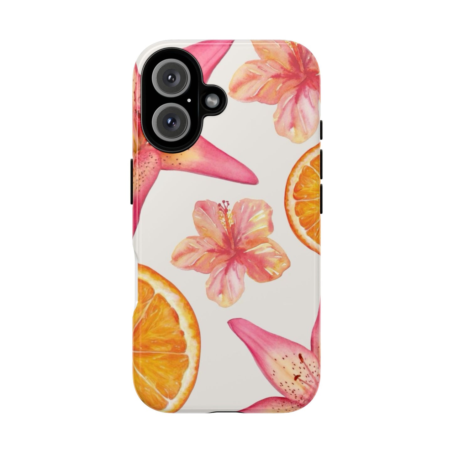 Orange Hibiscus iPhone Case