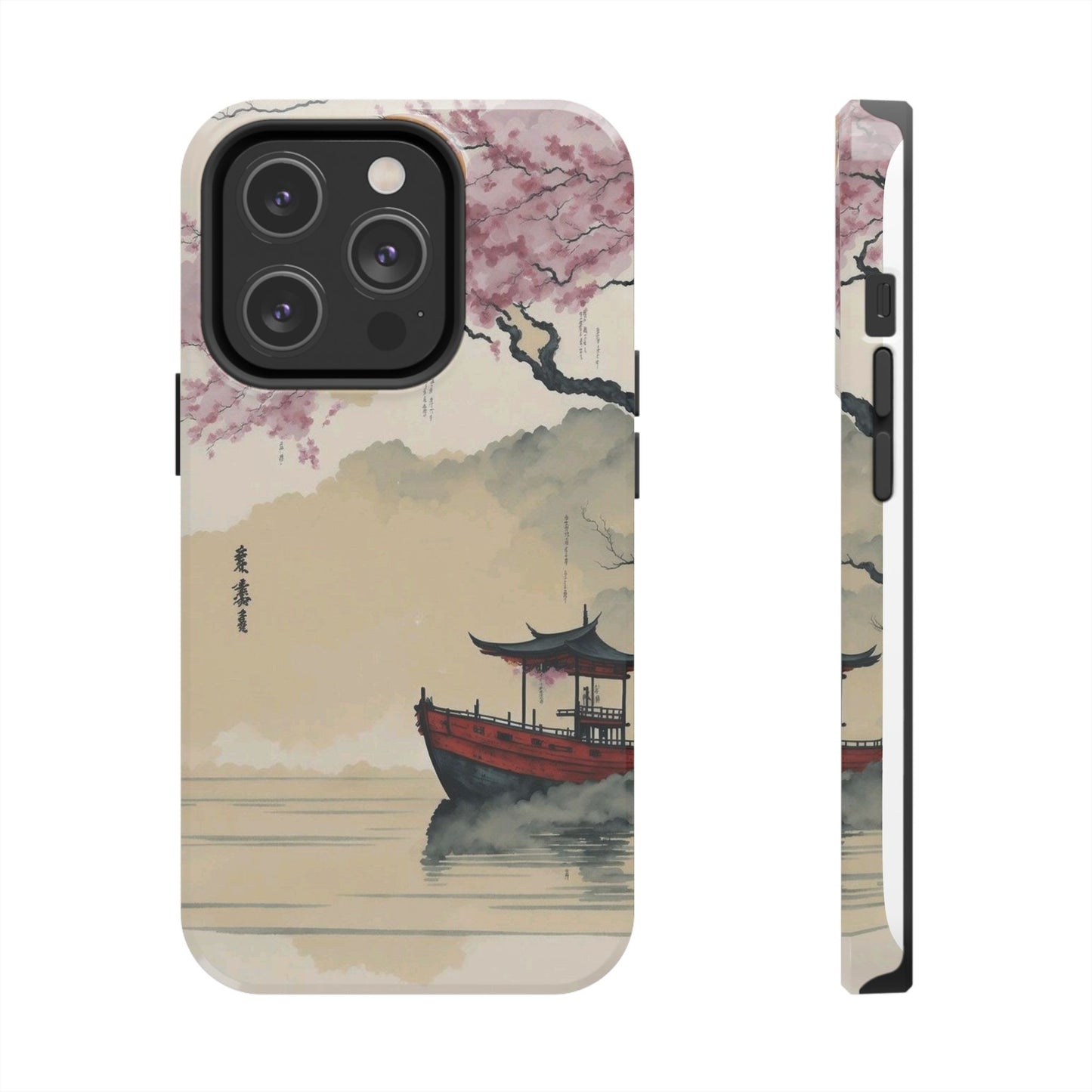 Cherry Blossom Boat iPhone Case