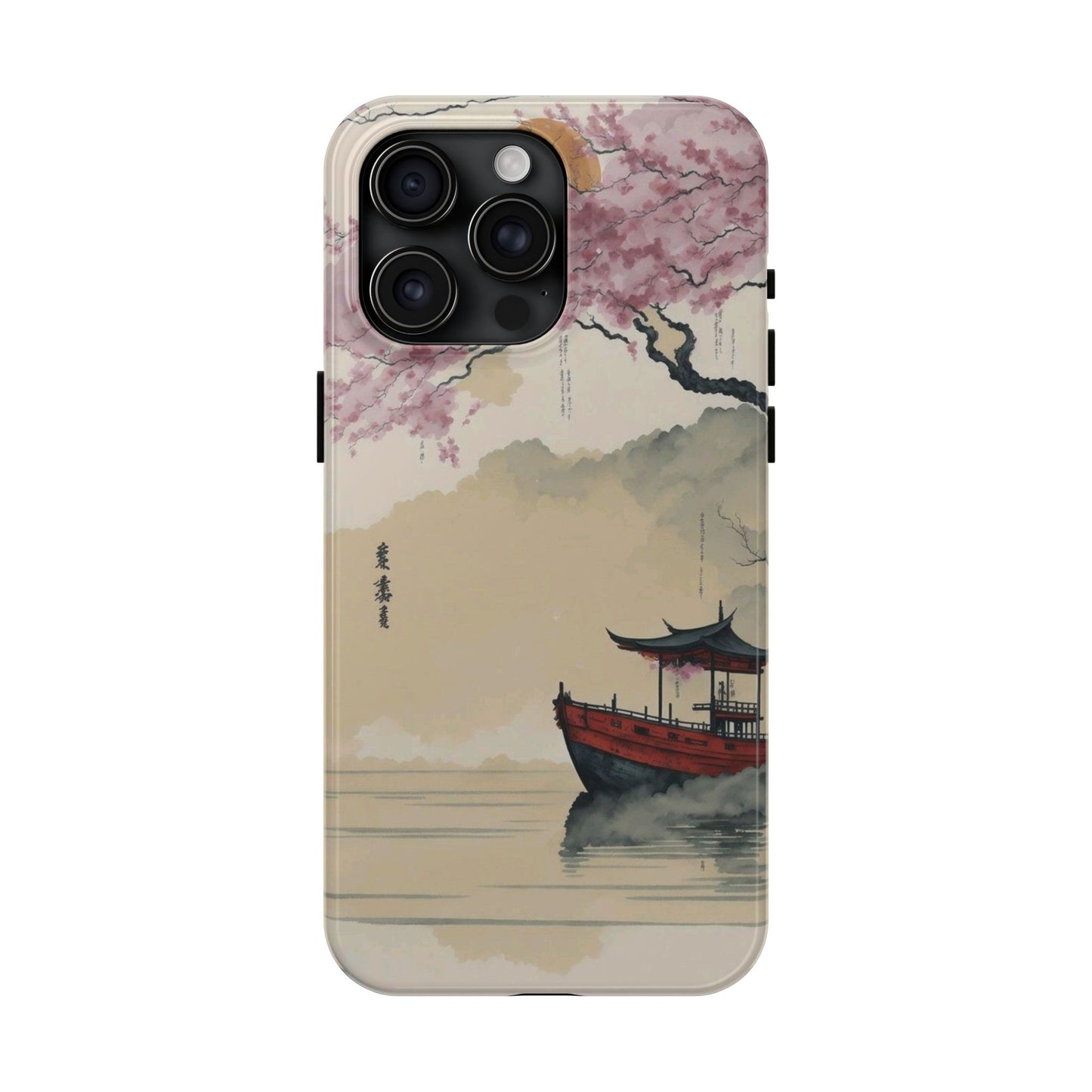 Cherry Blossom Boat iPhone Case