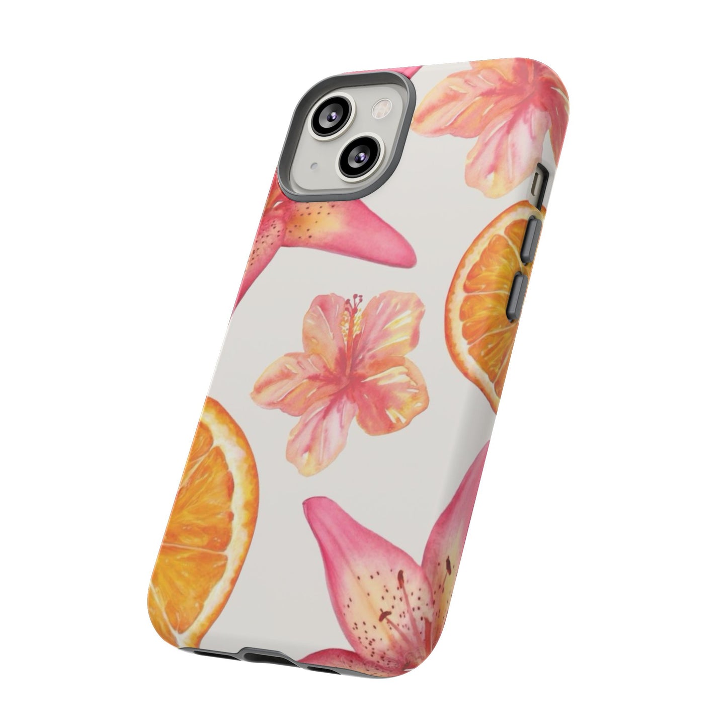 Orange Hibiscus iPhone Case