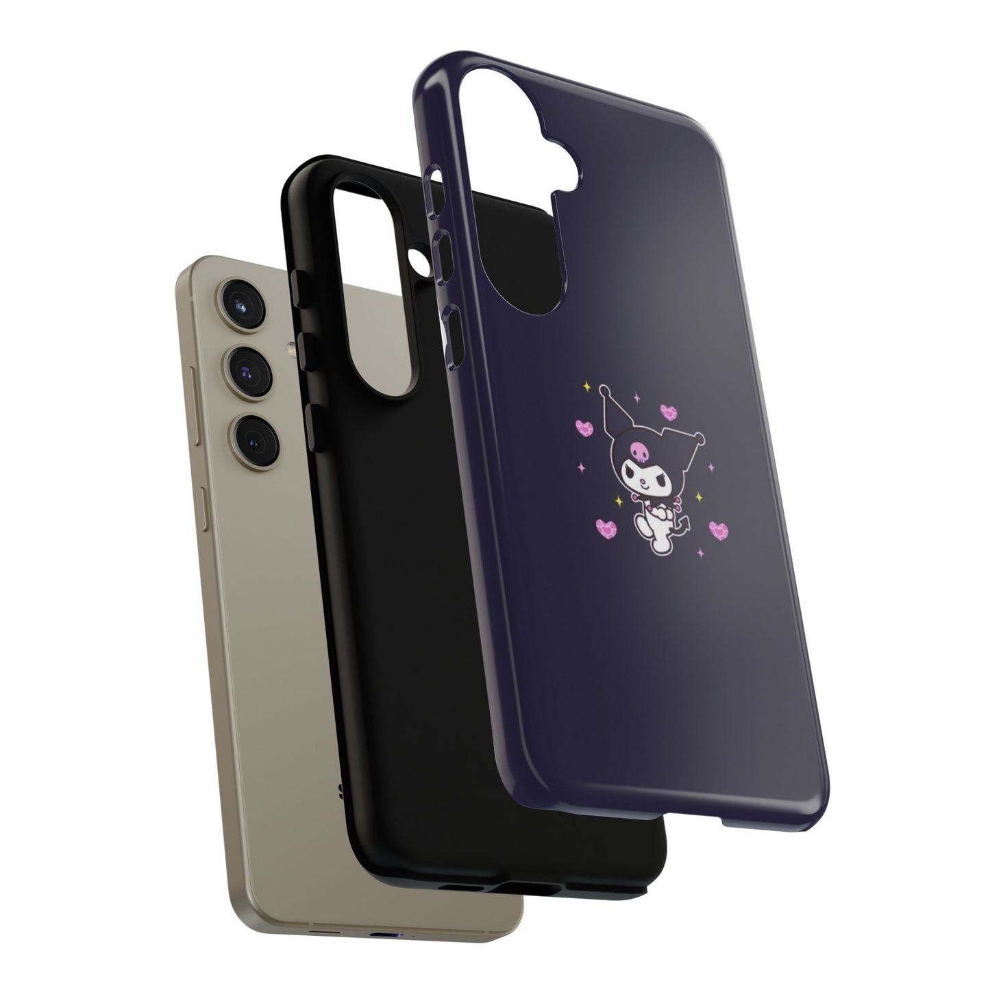 Navy Kuromi Hearts Phone Case