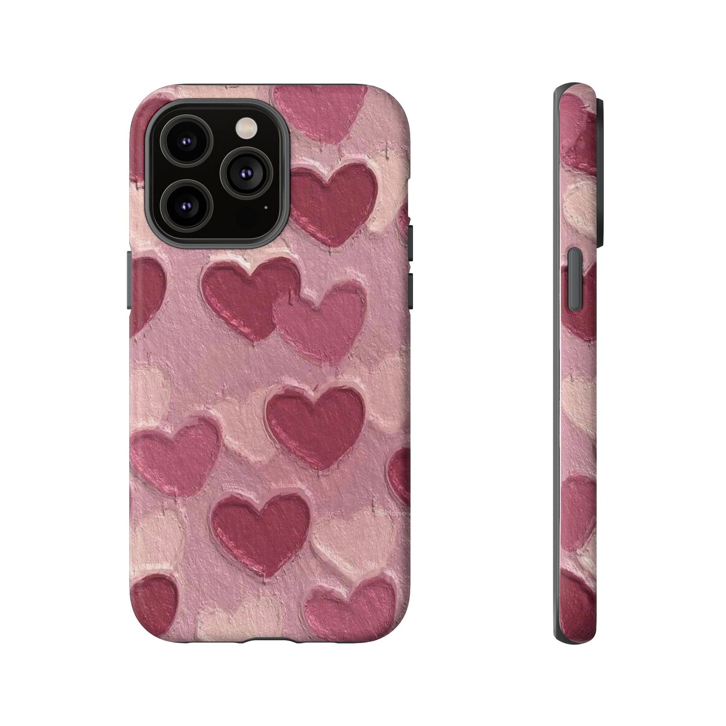 Pink Heart Chalk Wall Phone Case