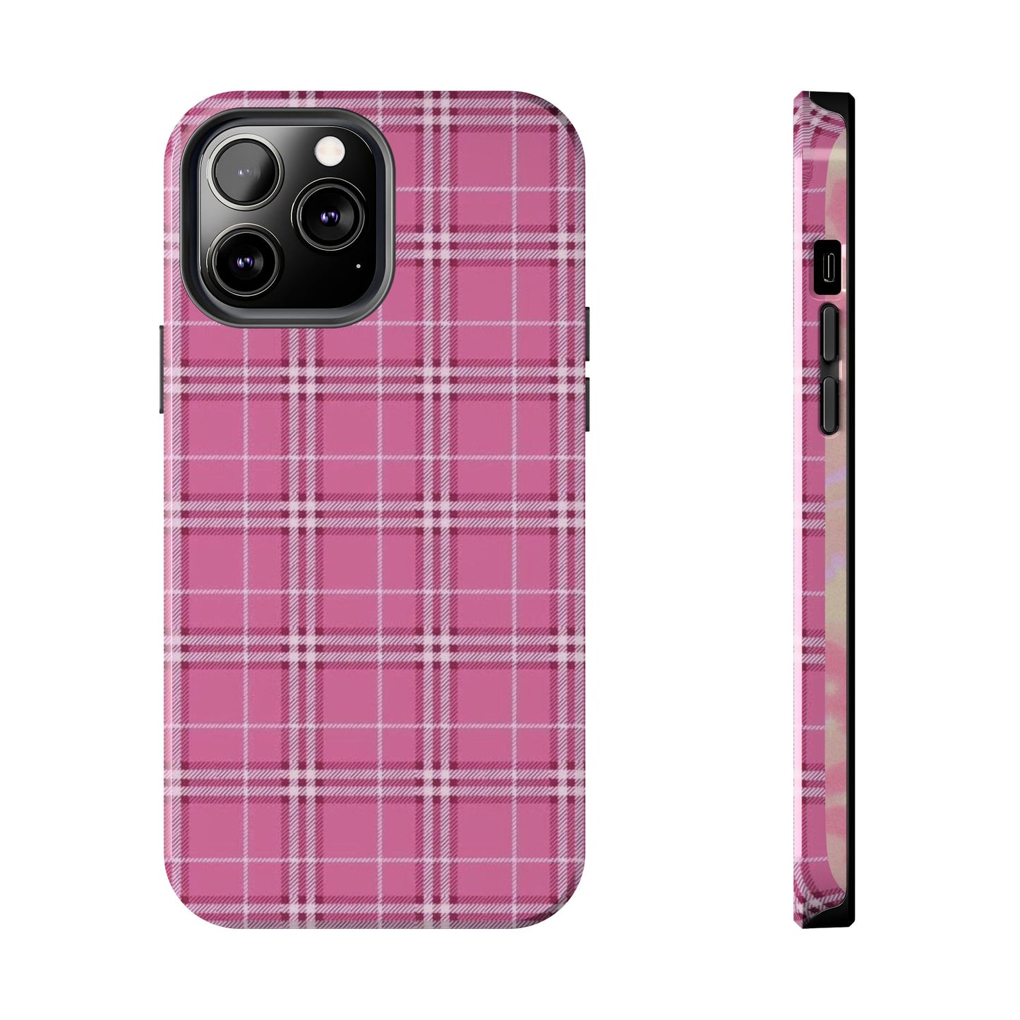 Pink Plaid iPhone Case