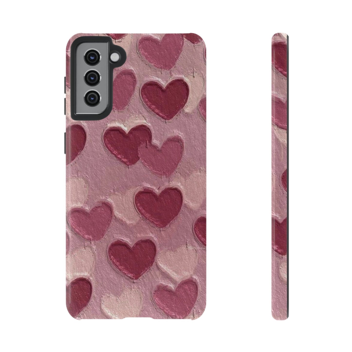 Pink Heart Chalk Wall Phone Case