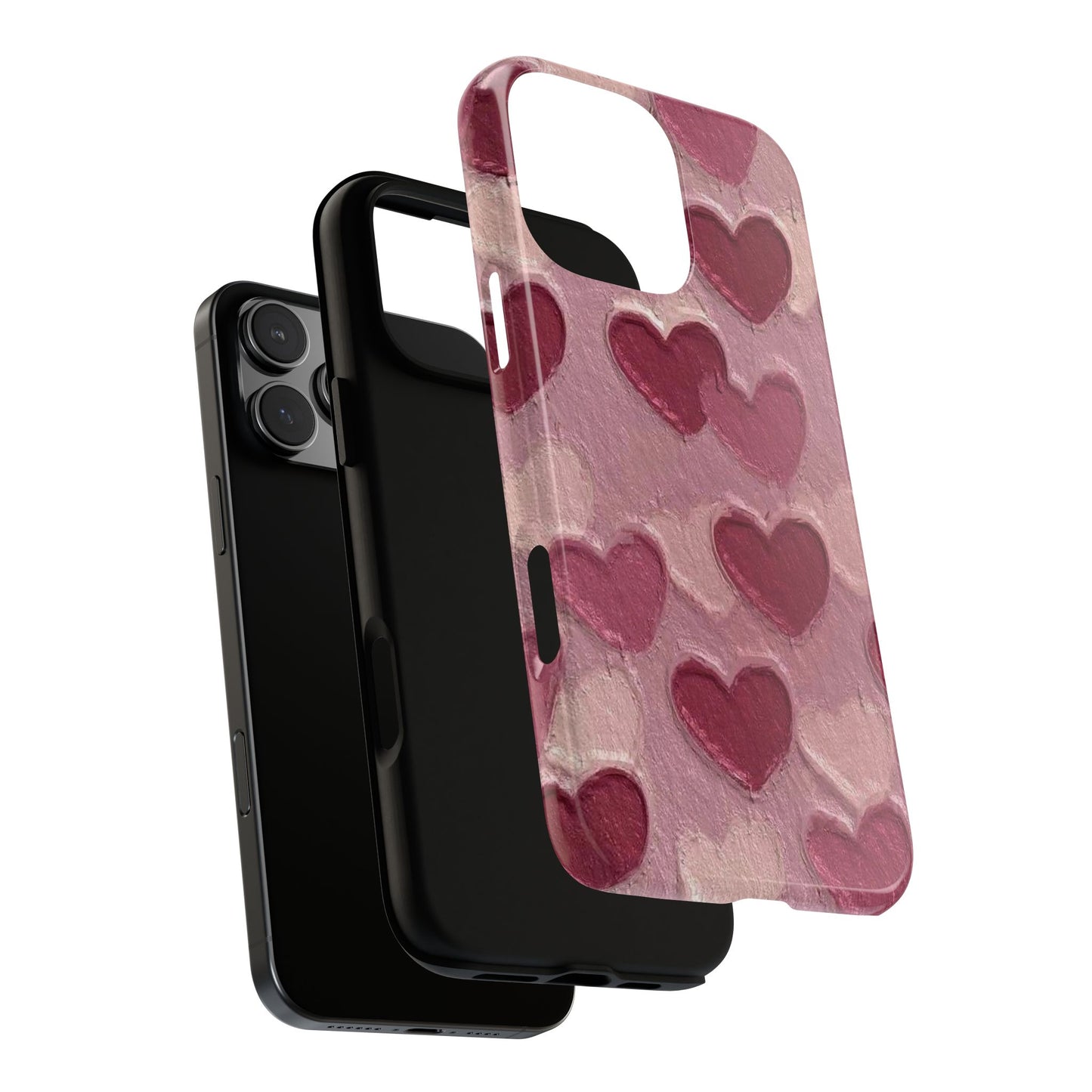 Pink Heart Chalk Wall Phone Case