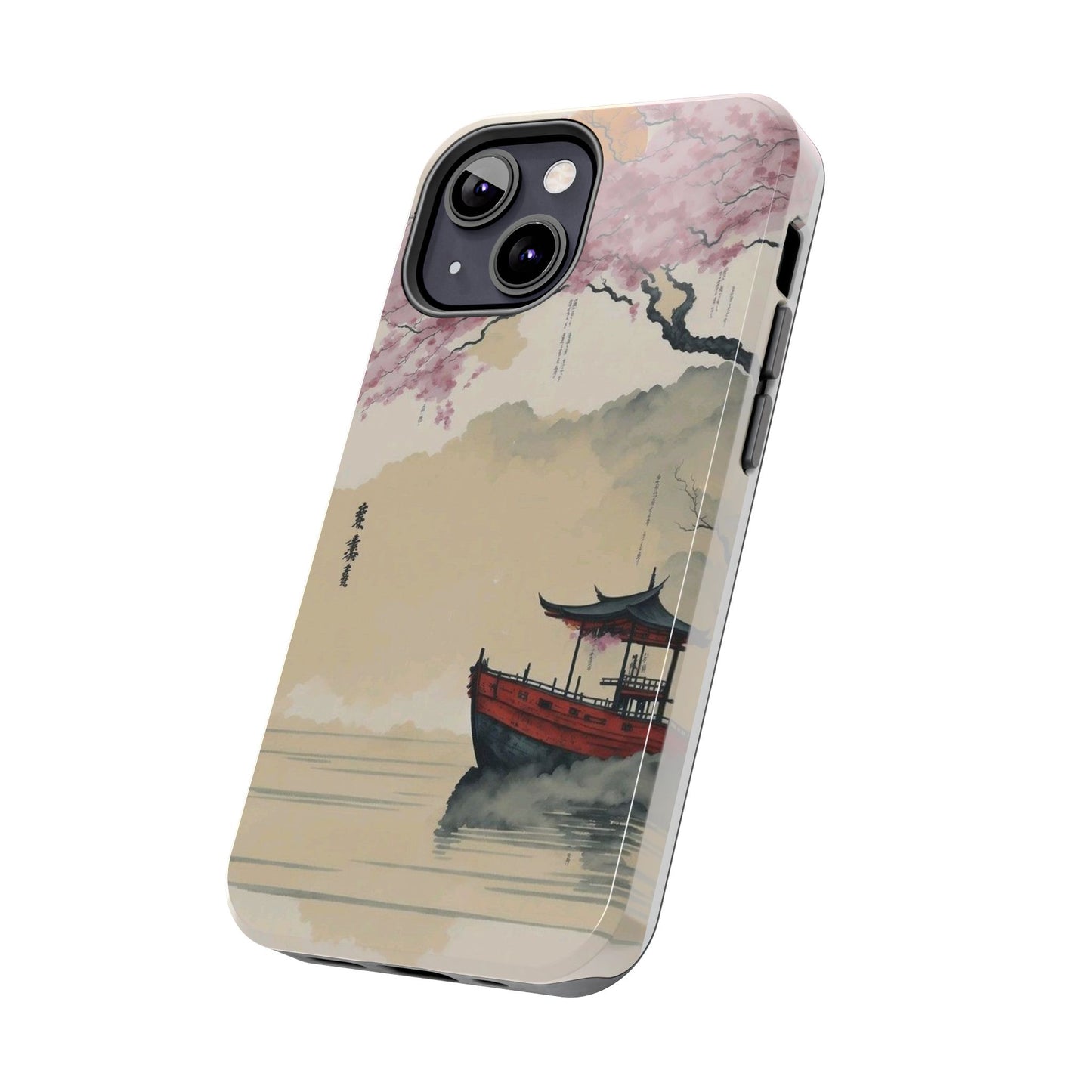 Cherry Blossom Boat iPhone Case