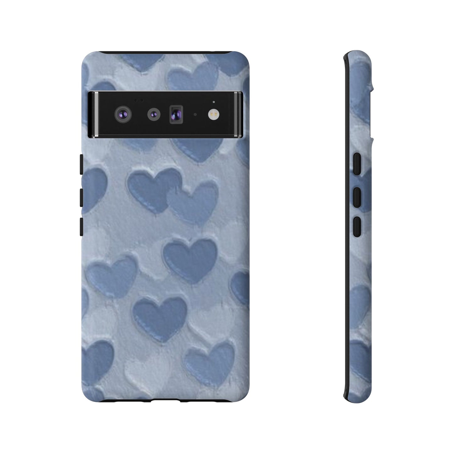 Blue Heart Chalk Wall Phone Case