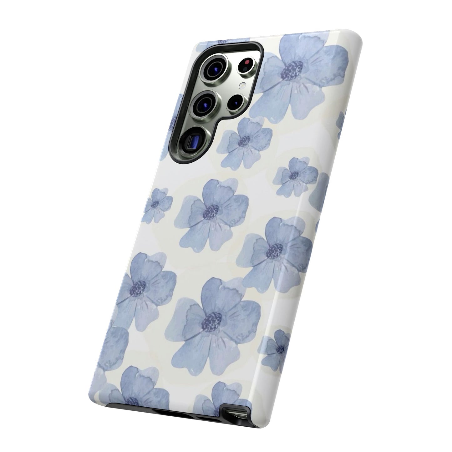 Blue Watercolor Flower iPhone Case