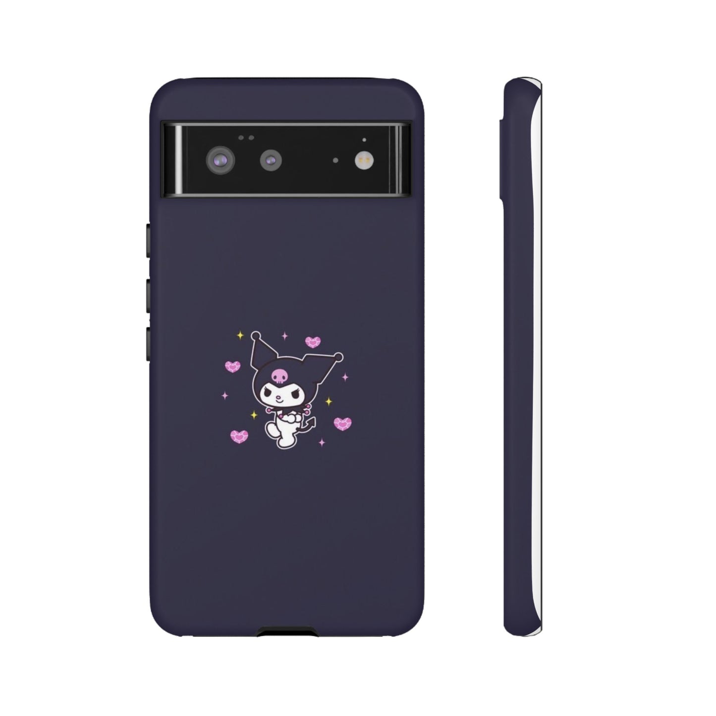 Navy Kuromi Hearts Phone Case