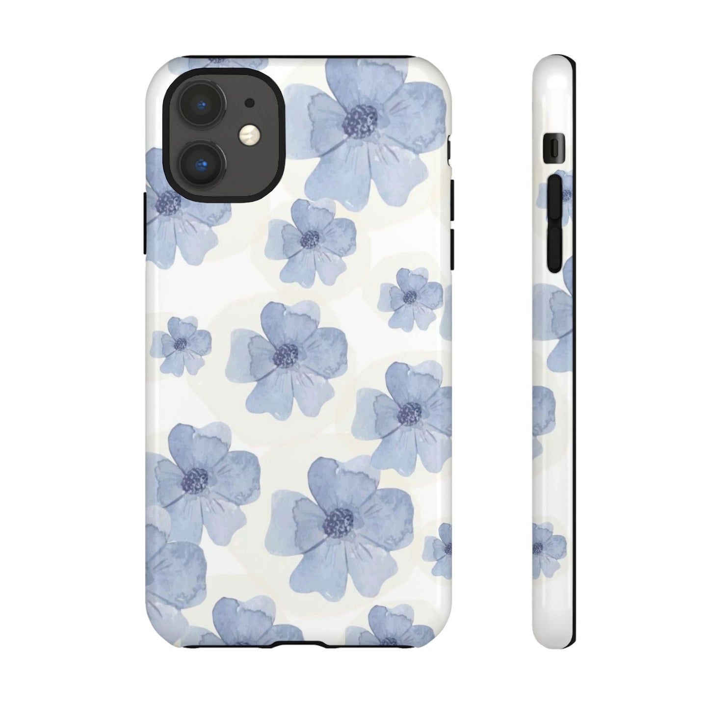 Blue Watercolor Flower iPhone Case