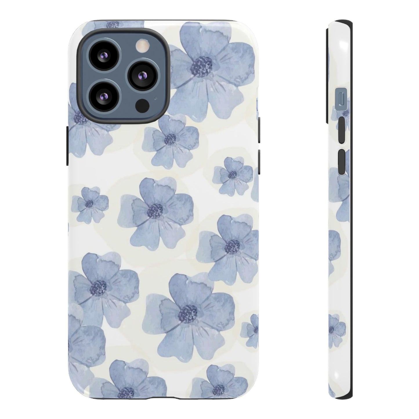 Blue Watercolor Flower iPhone Case