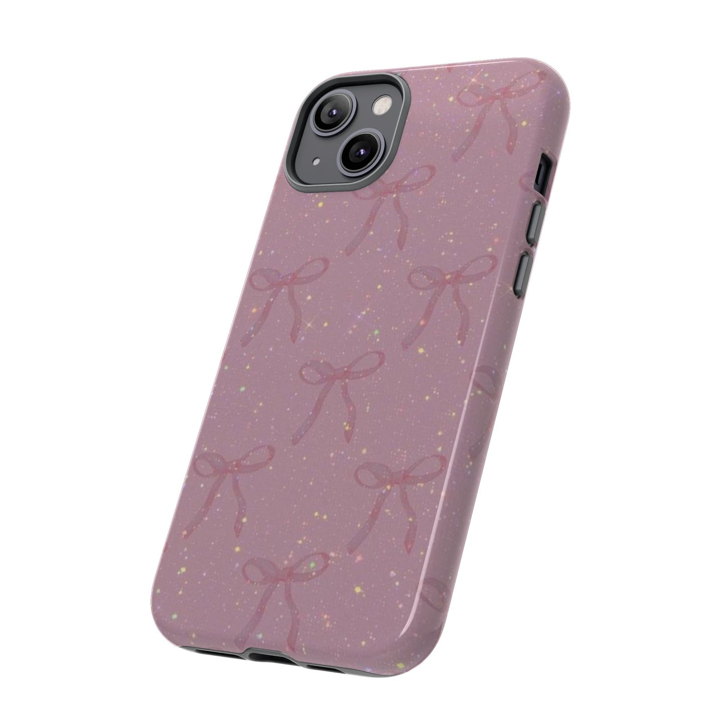 Pink Sparkly Bow Phone Case