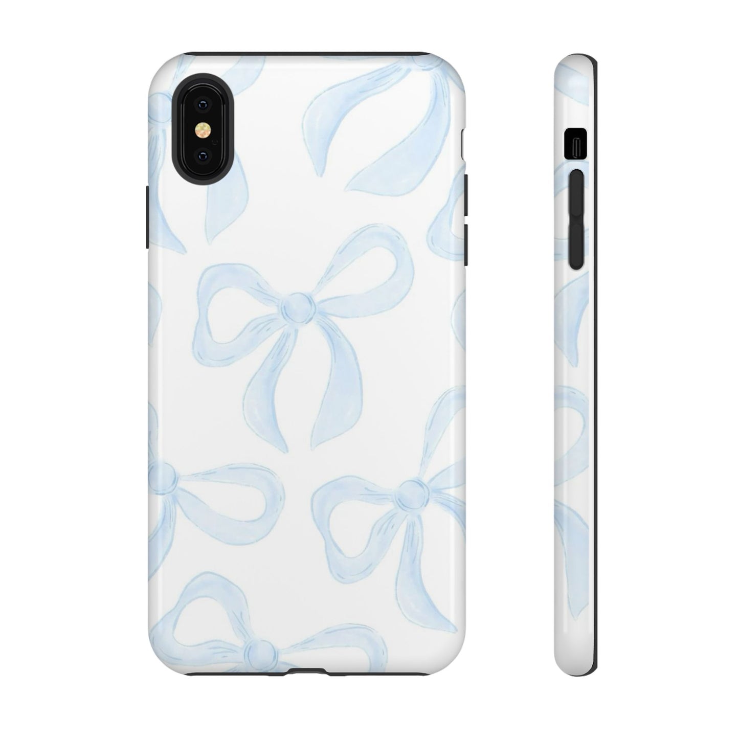 Blue Coquette Bow iPhone Case