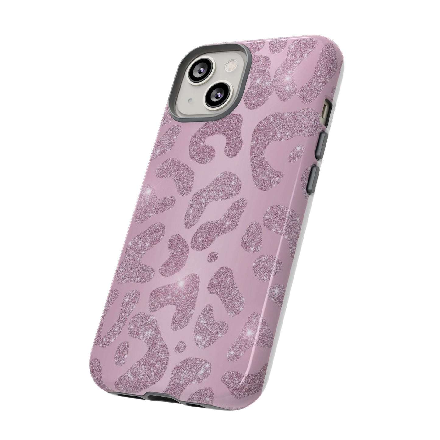 Pink Glitter Cheetah iPhone Case