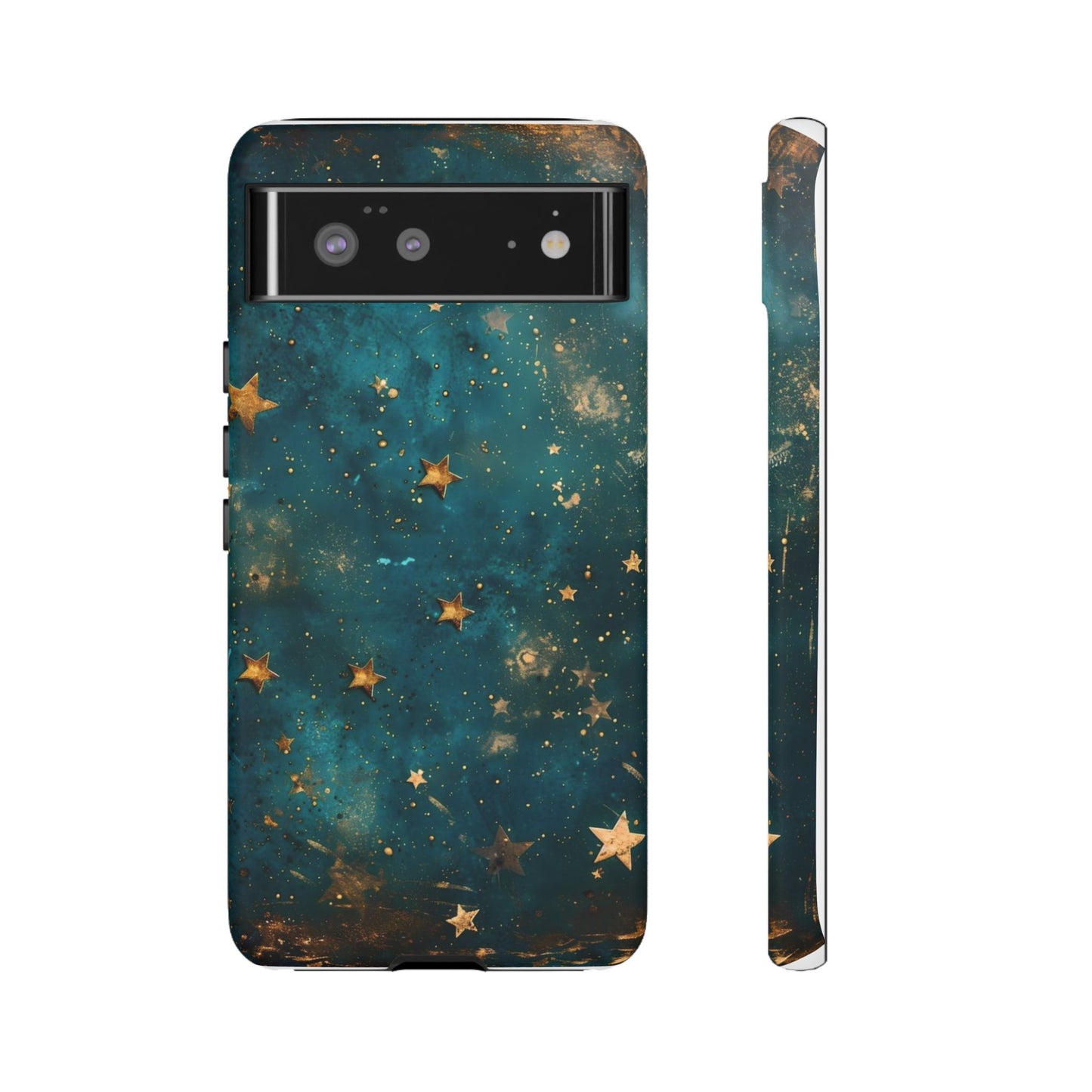 Celestial Gold Stars iPhone Case