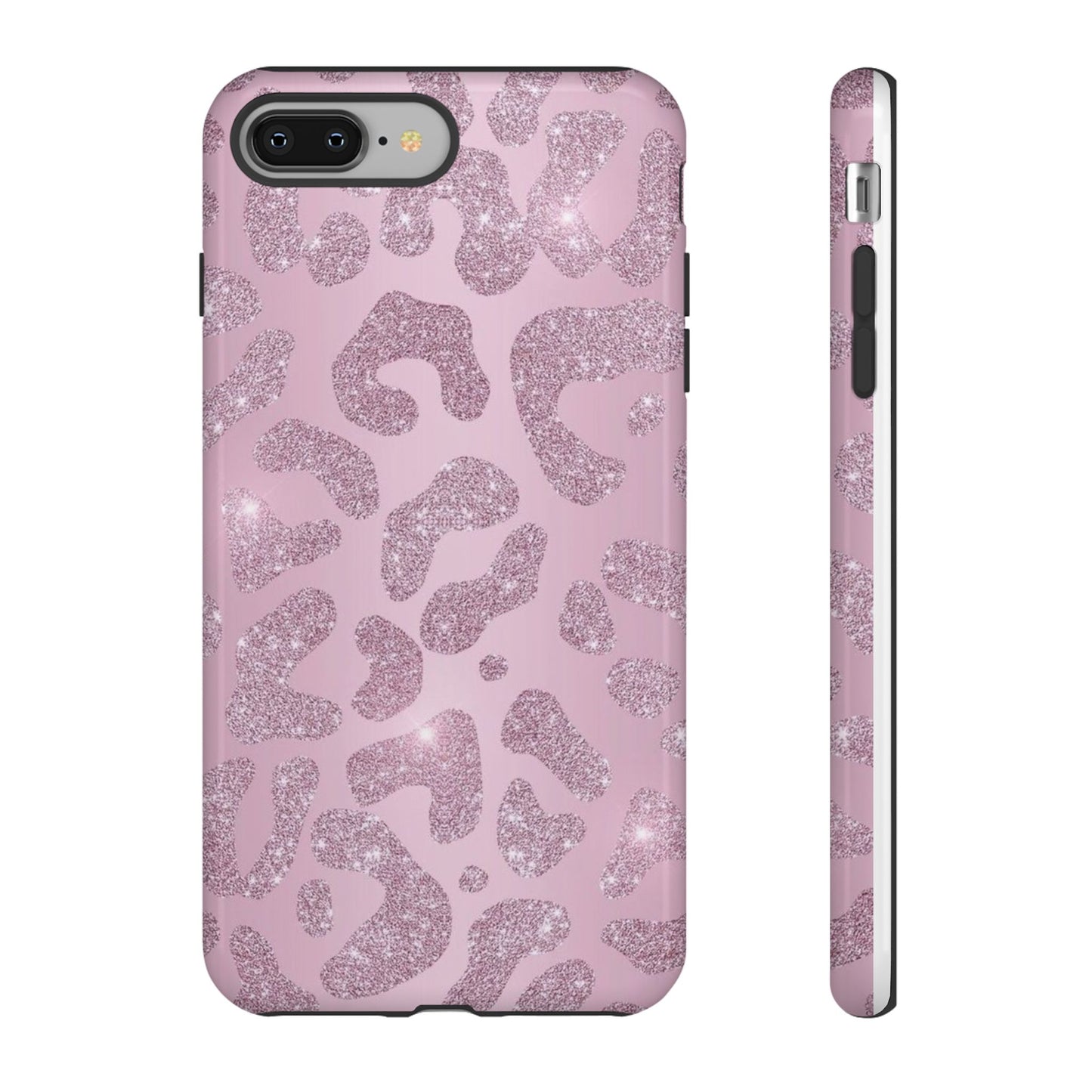 Pink Glitter Cheetah iPhone Case