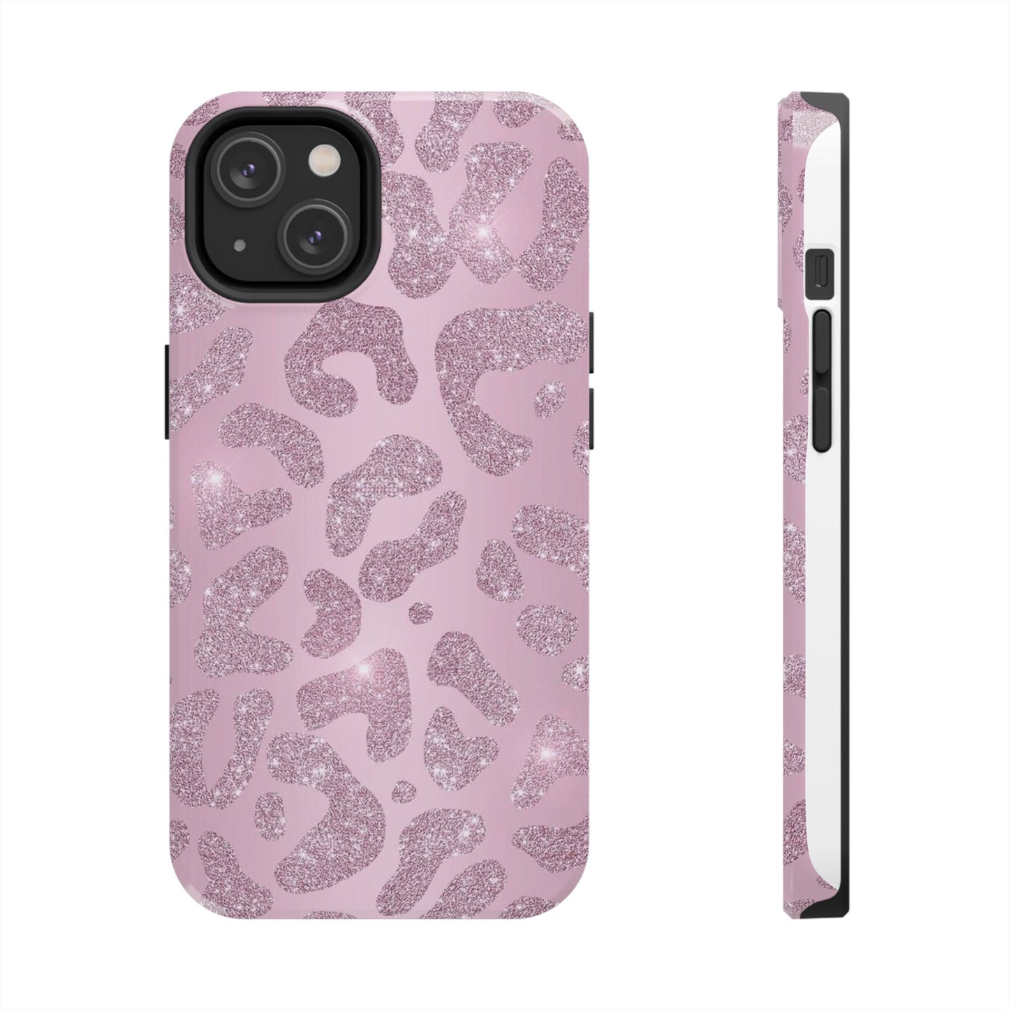 Pink Glitter Cheetah iPhone Case