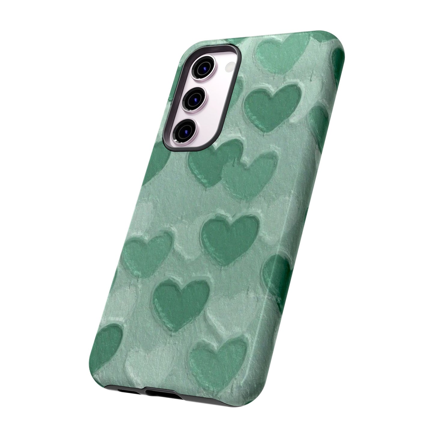 Green Heart Chalk Wall Phone Case