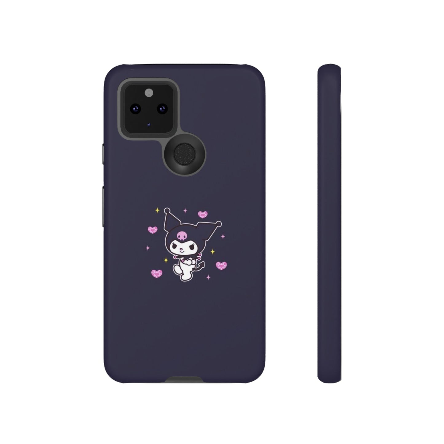 Navy Kuromi Hearts Phone Case