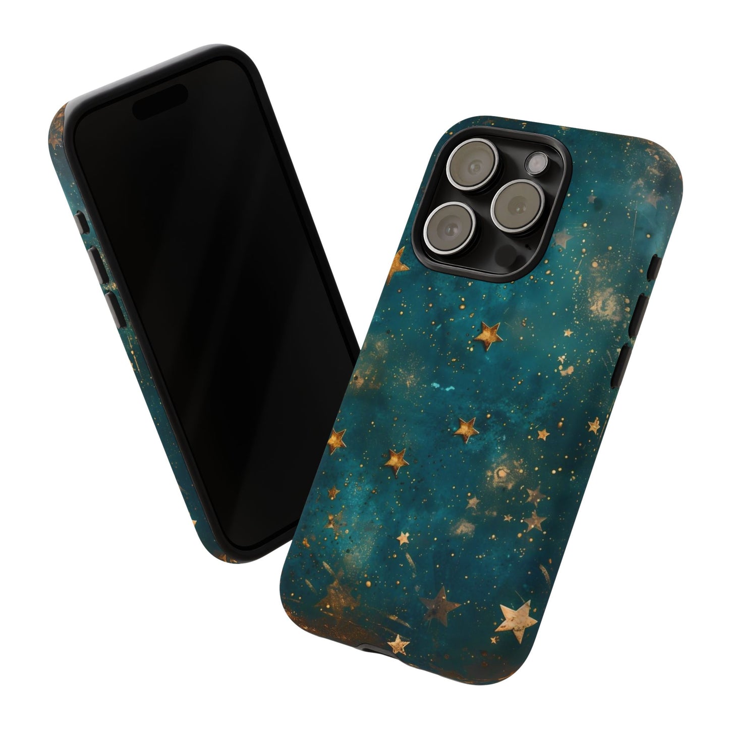 Celestial Gold Stars iPhone Case