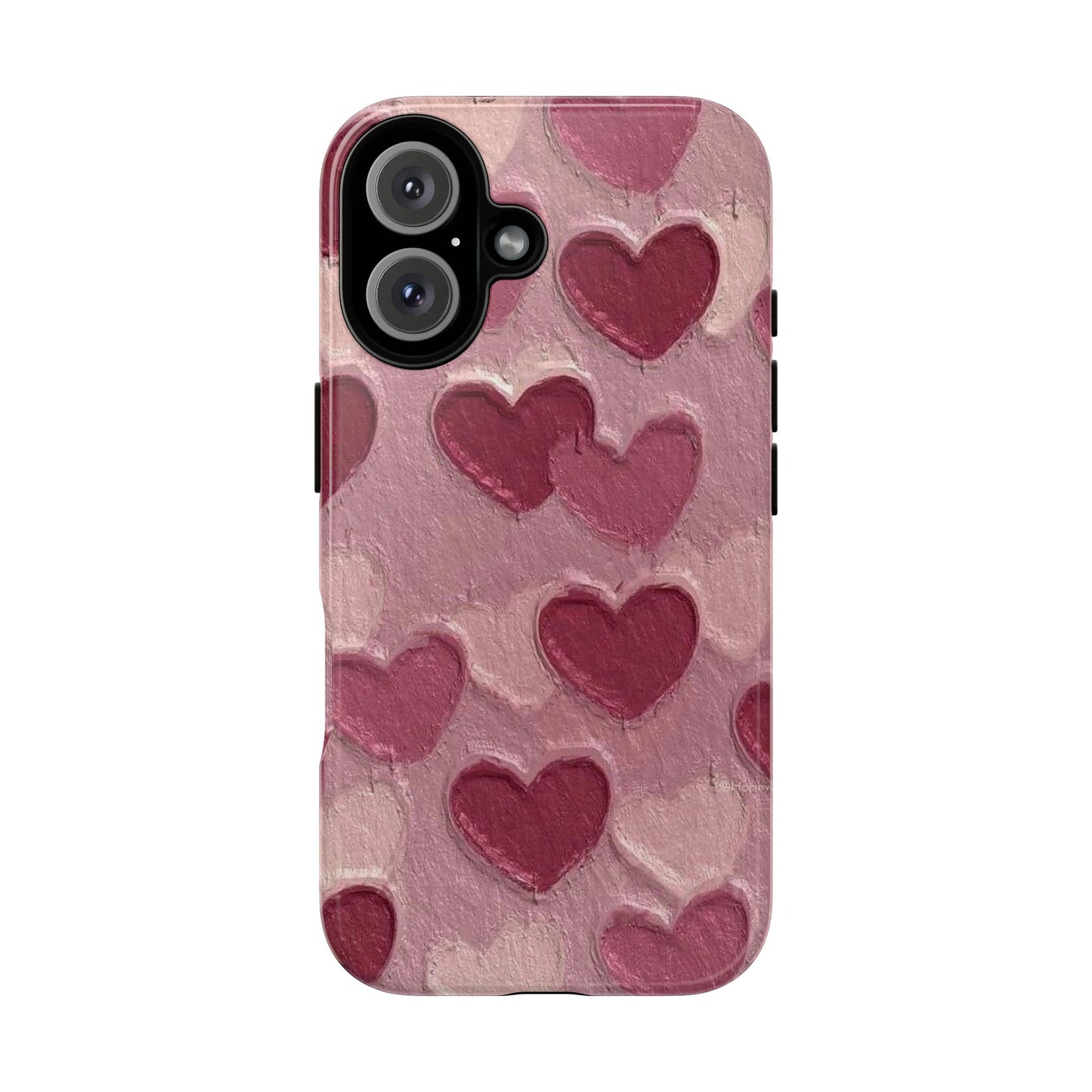 Pink Heart Chalk Wall Phone Case