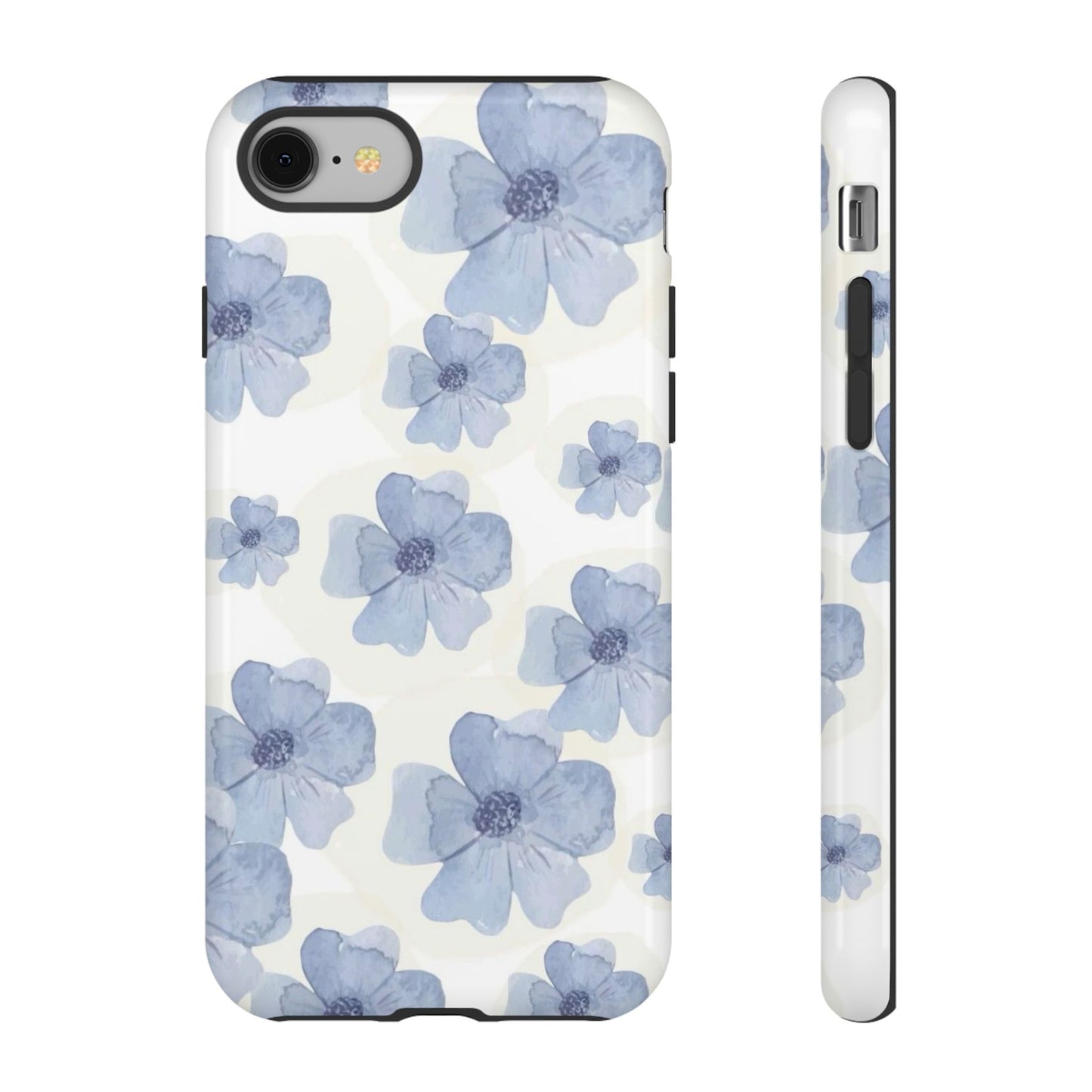 Blue Watercolor Flower iPhone Case